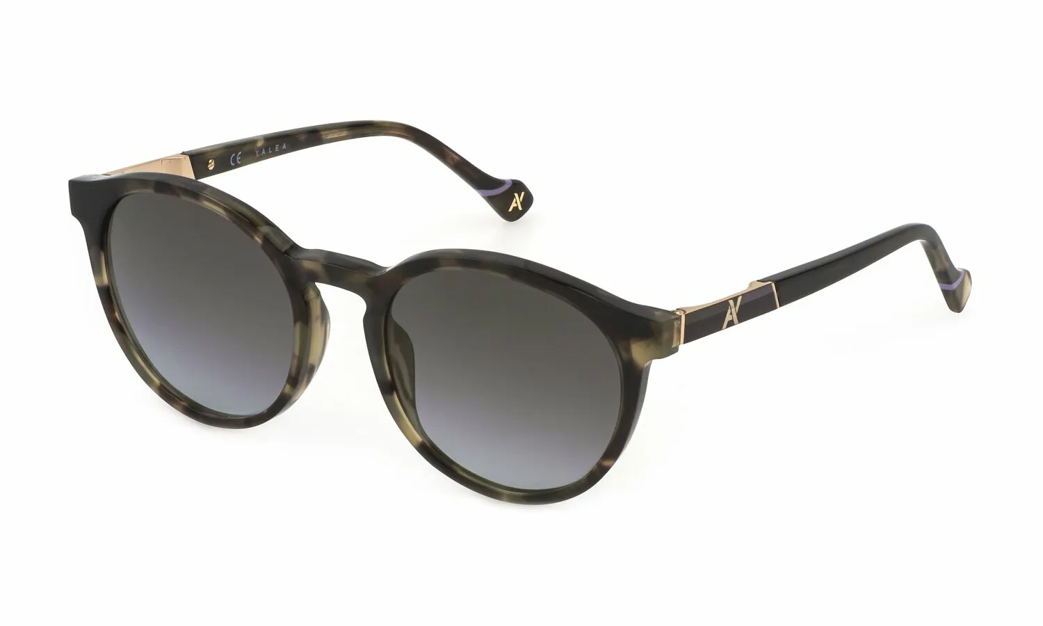 Yalea AMNA SYA032 092I Damen Sonnenbrille in Grün und Havana 