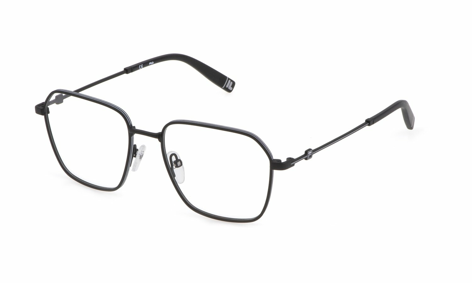Front FILA VFI308 0S39 Brille Schwarz, Grau