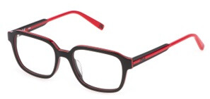 Front FILA VFI303L 06UE Brille Schwarz, Rot