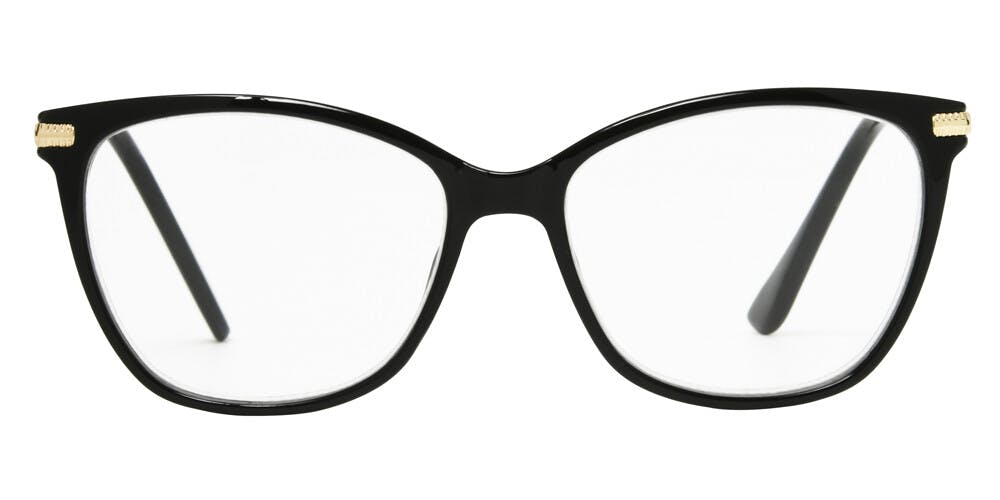 Front, Foster Grant Aliana FGGC2314 BLK 2 Fertiglesebrille