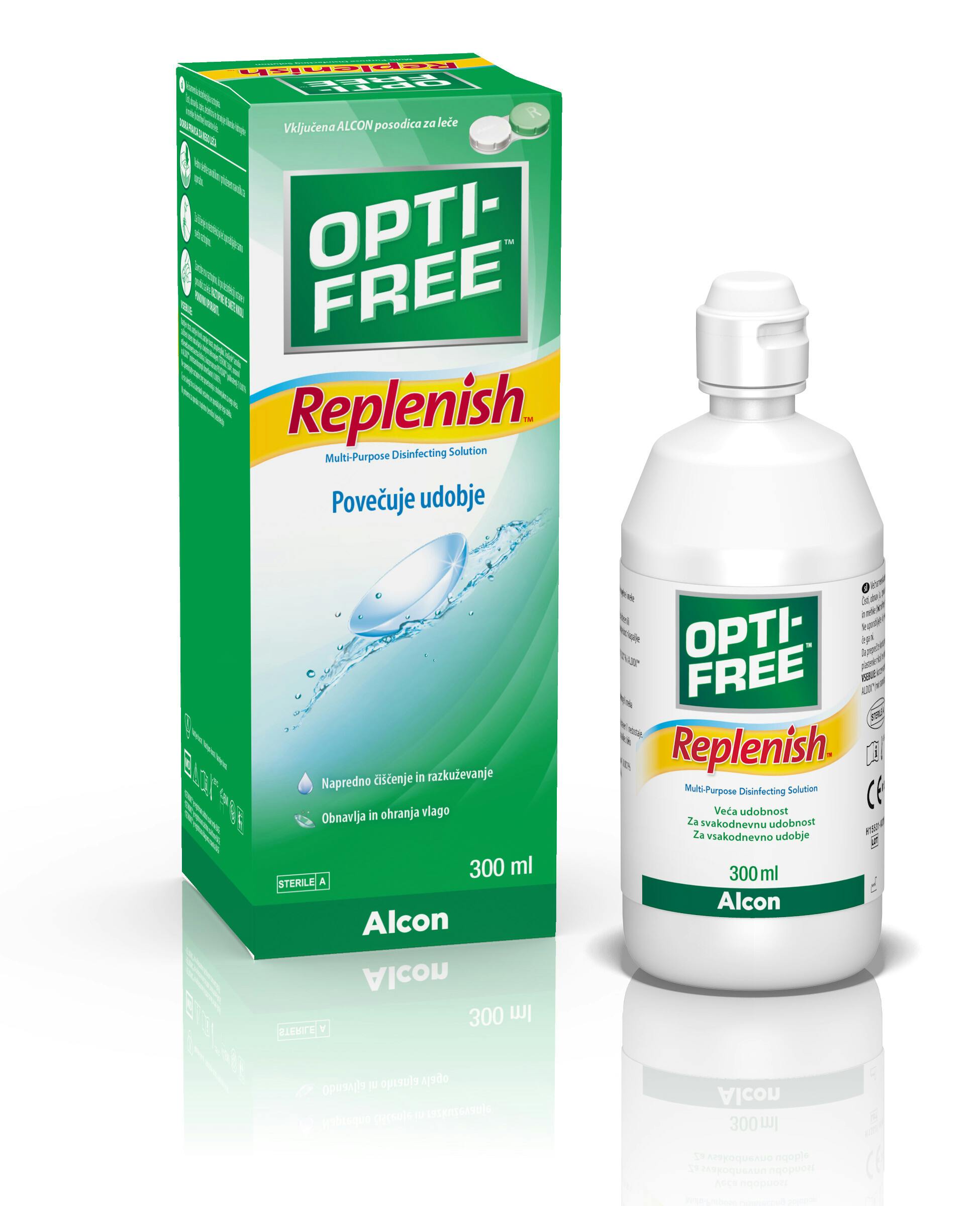 Front, Optifree Replenish 300ml All-in-One Standardgröße 300ml