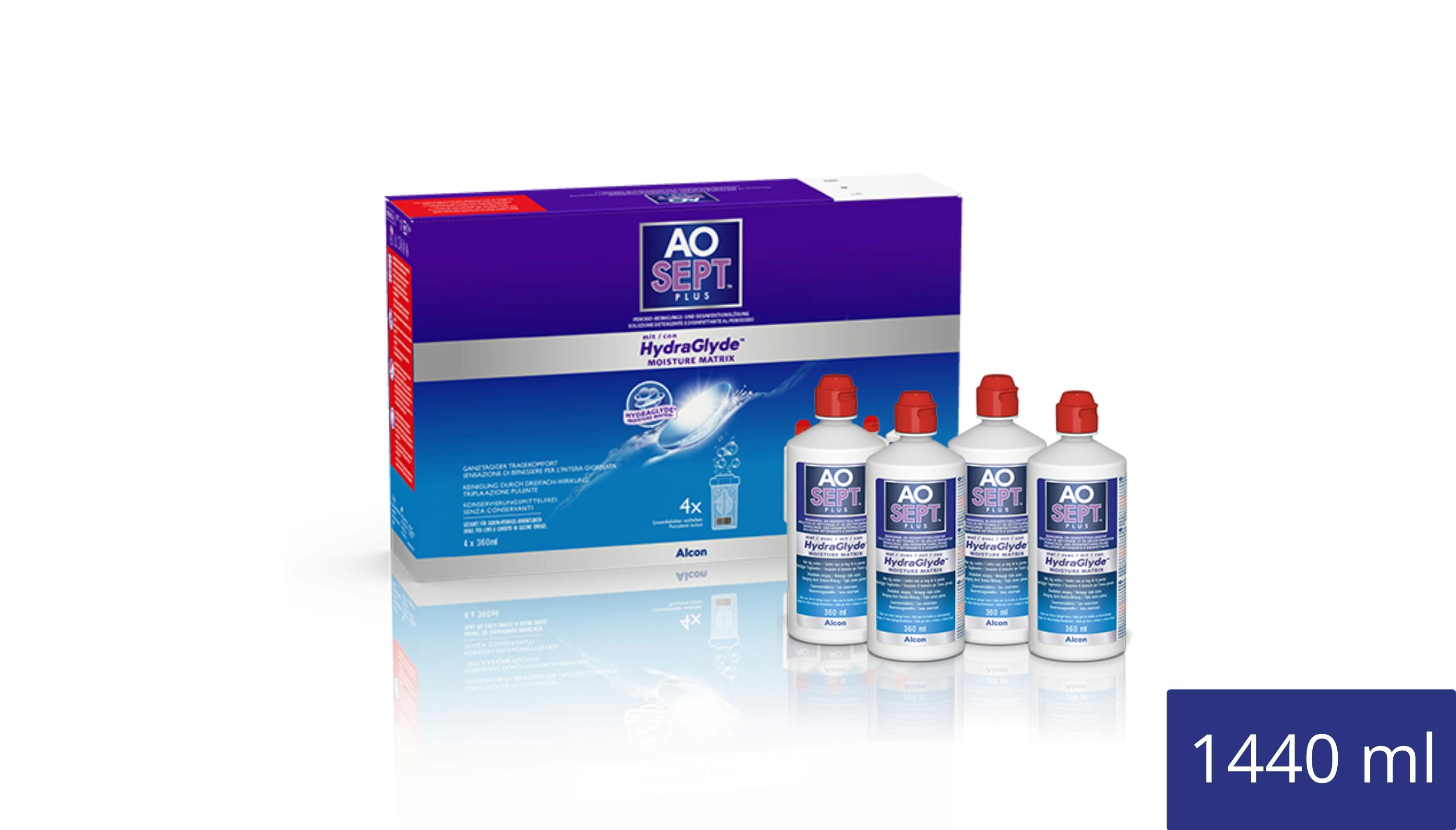 Front, AOSEPT® Plus mit HydraGlyde® Peroxid Vorteilspack 1440ml