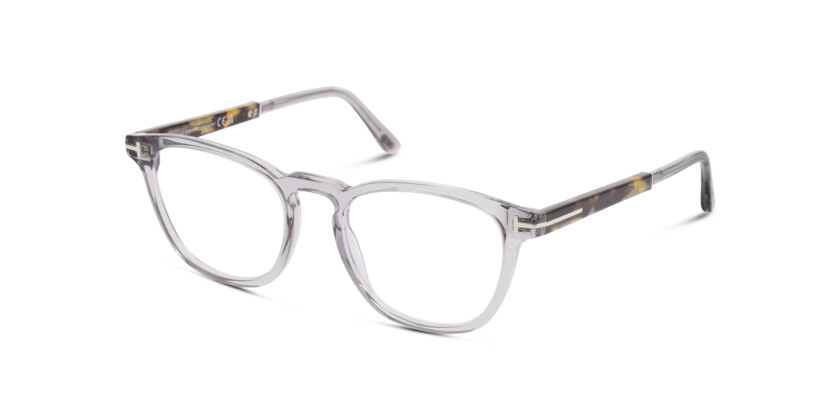 Angle_Left01 Tom Ford FT5890-B 020 Brille Transparent, Grau