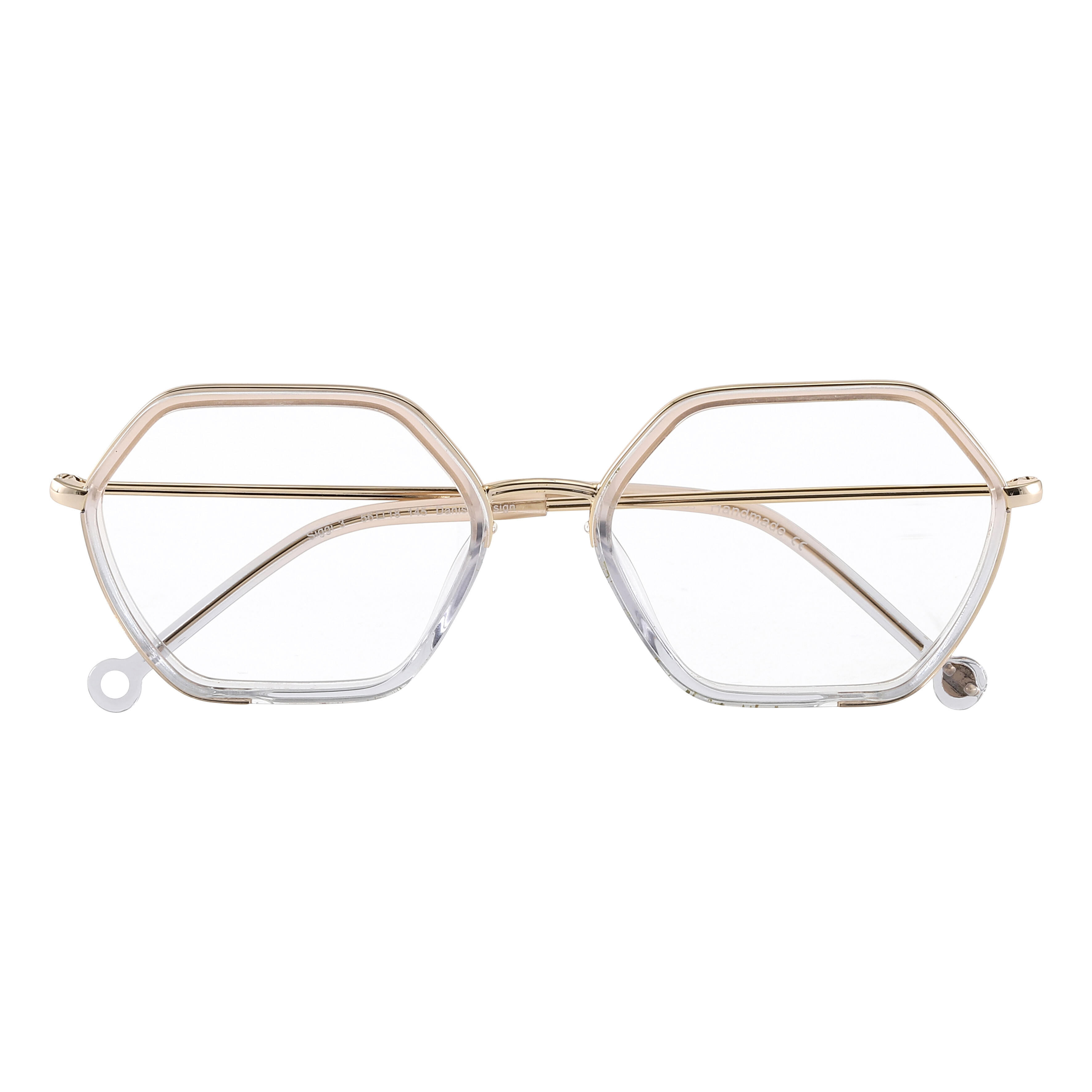 Front monkeyglasses® Siggi 3 Brille Goldfarben, Grau