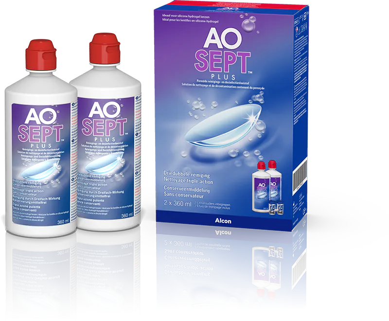 Front, Aosept plus 2x360ml Peroxid Pflege Doppelpack 720ml