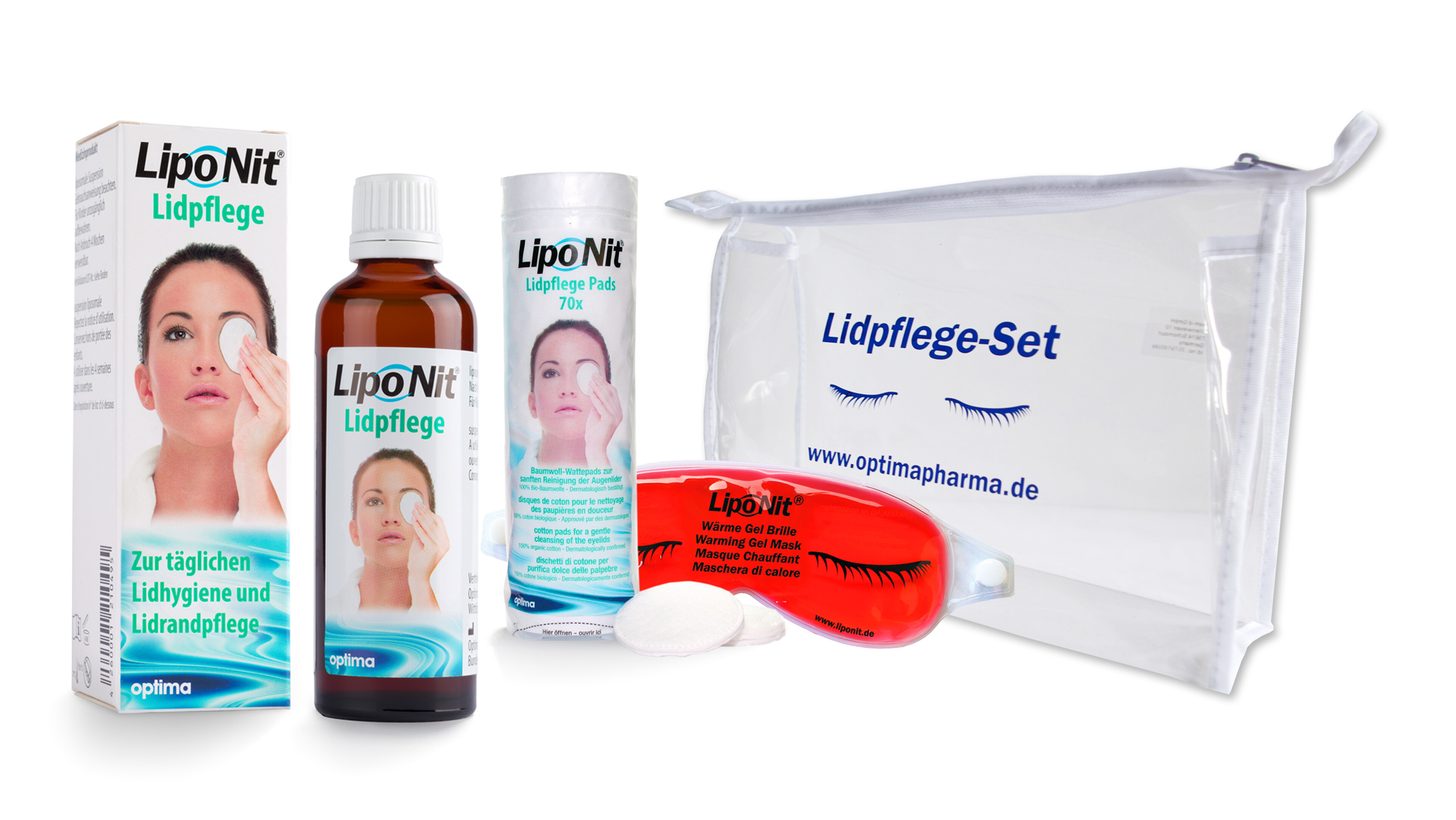 Front Lipo Nit® Liponit Lidpflege-Set Augenpflege Augenpflege Aktionspack 70ml
