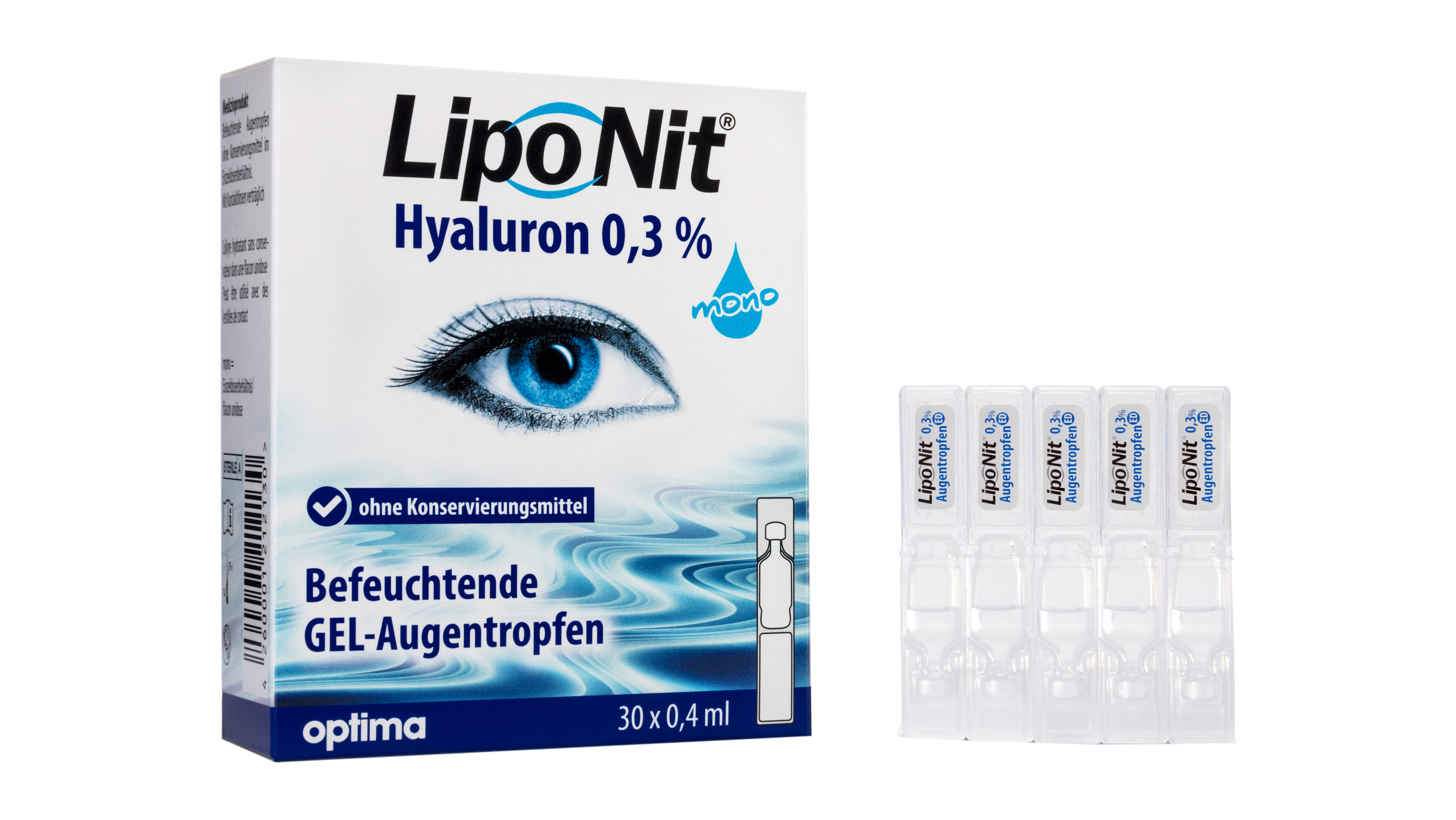 Front Lipo Nit® Liponit Augentropfen Gel Mono 30x0,4ml Augensprays & -tropfen Standardgröße 12ml