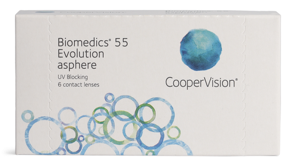 Front Biomedics®  Biomedics 55 Evol. UV Monatslinsen Monatslinsen 6 Linsen pro Packung, pro Auge