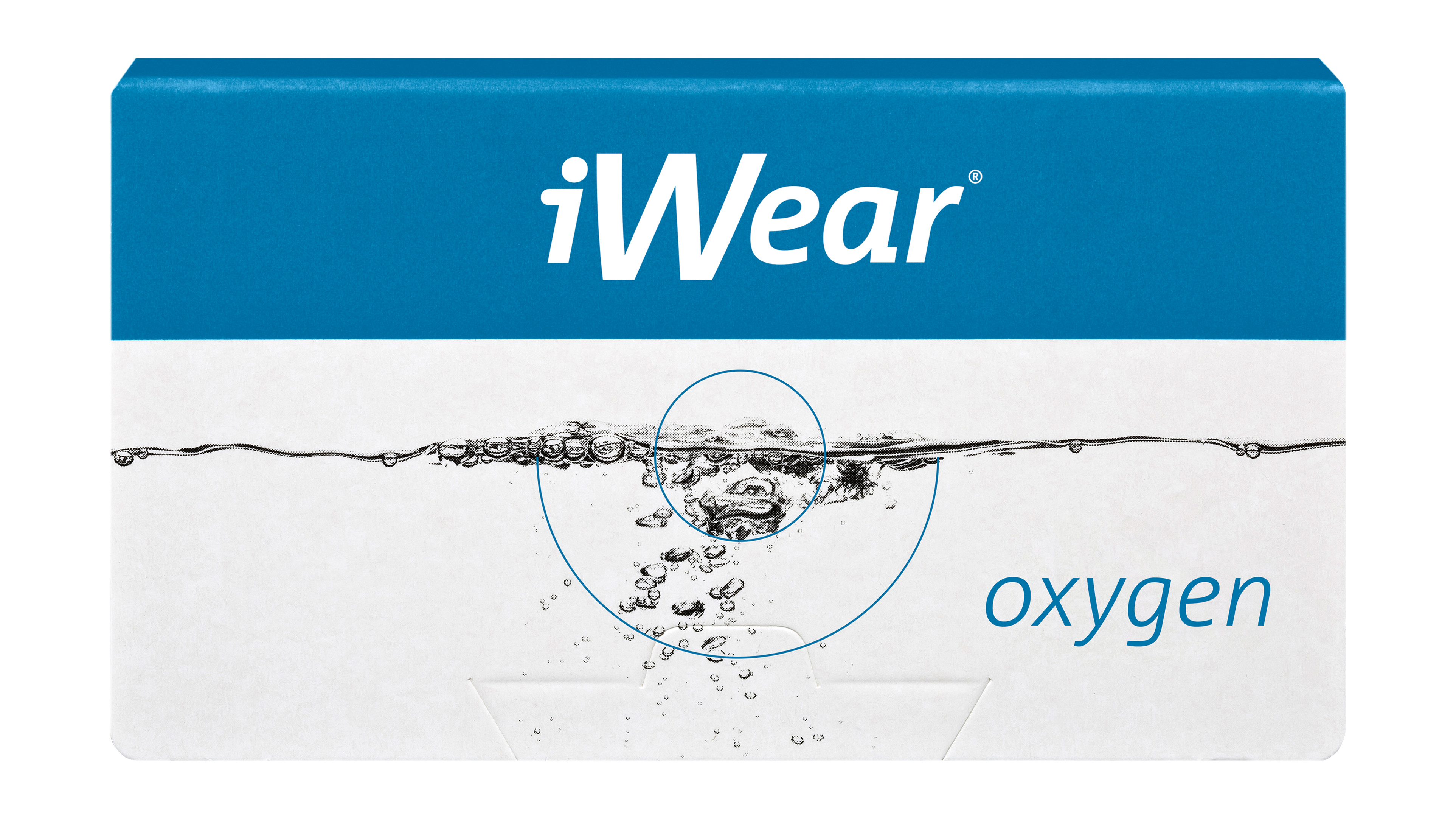 Front iWear® iWear® oxygen Monatslinsen Sphärisch Monatslinsen 1 Linse pro Packung, pro Auge