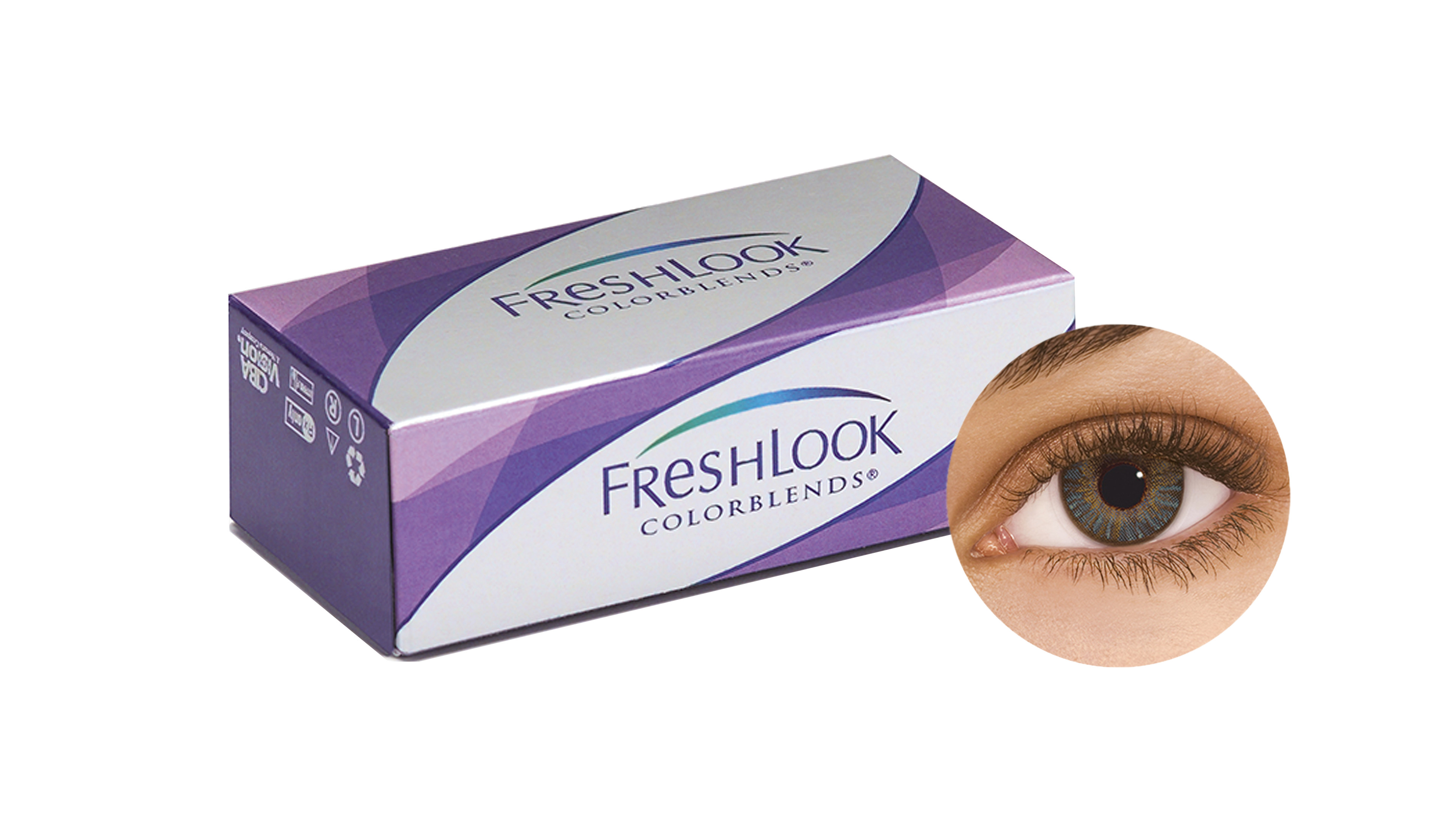 Front FreshLook® FreshLook® COLORBLENDS® - Turquoise Tageslinsen 2 Linsen pro Packung, pro Auge