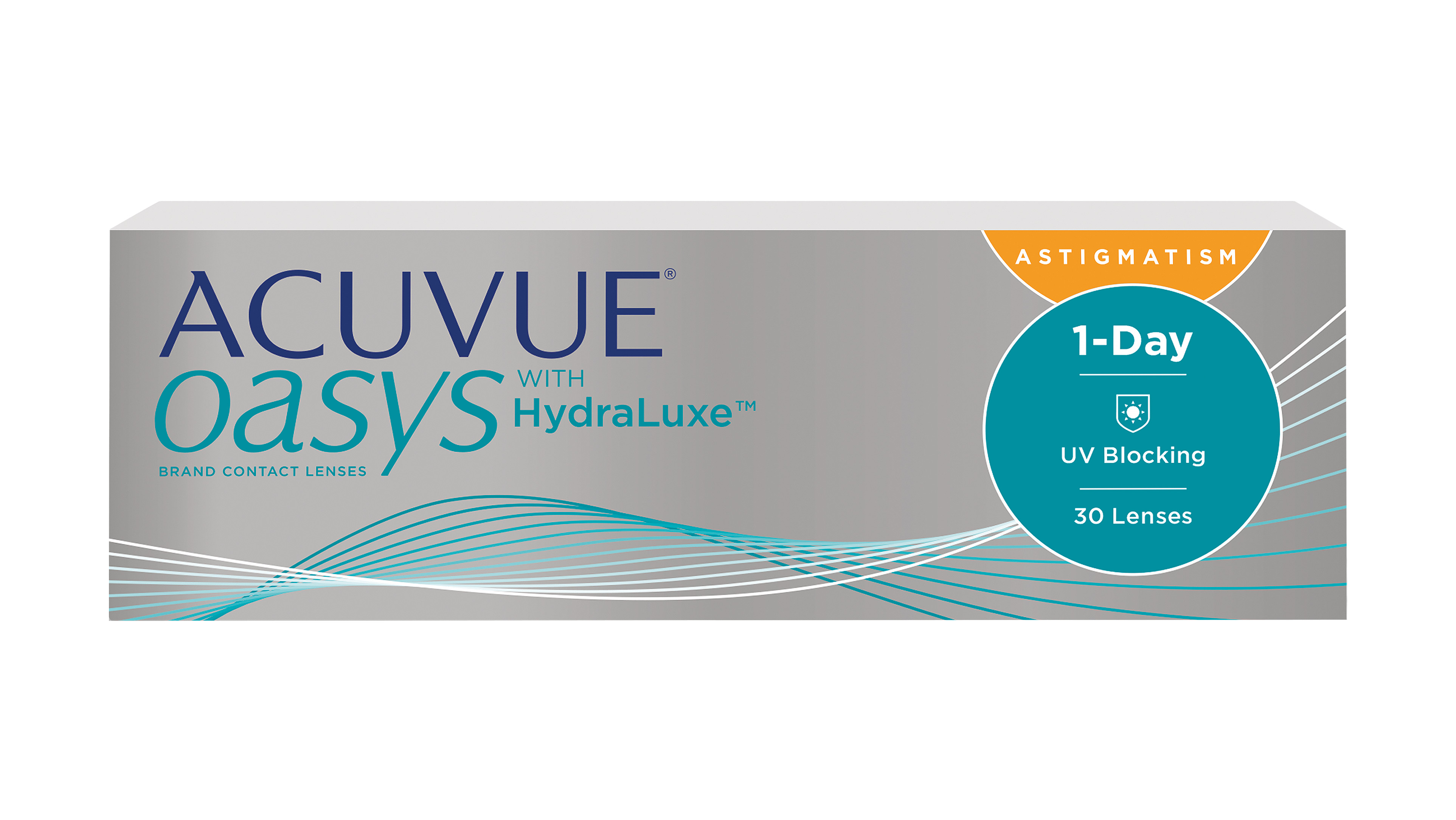 Front ACUVUE® ACUVUE OASYS® 1-DAY for ASTIGMATISM Tageslinsen 30 Linsen pro Packung, pro Auge