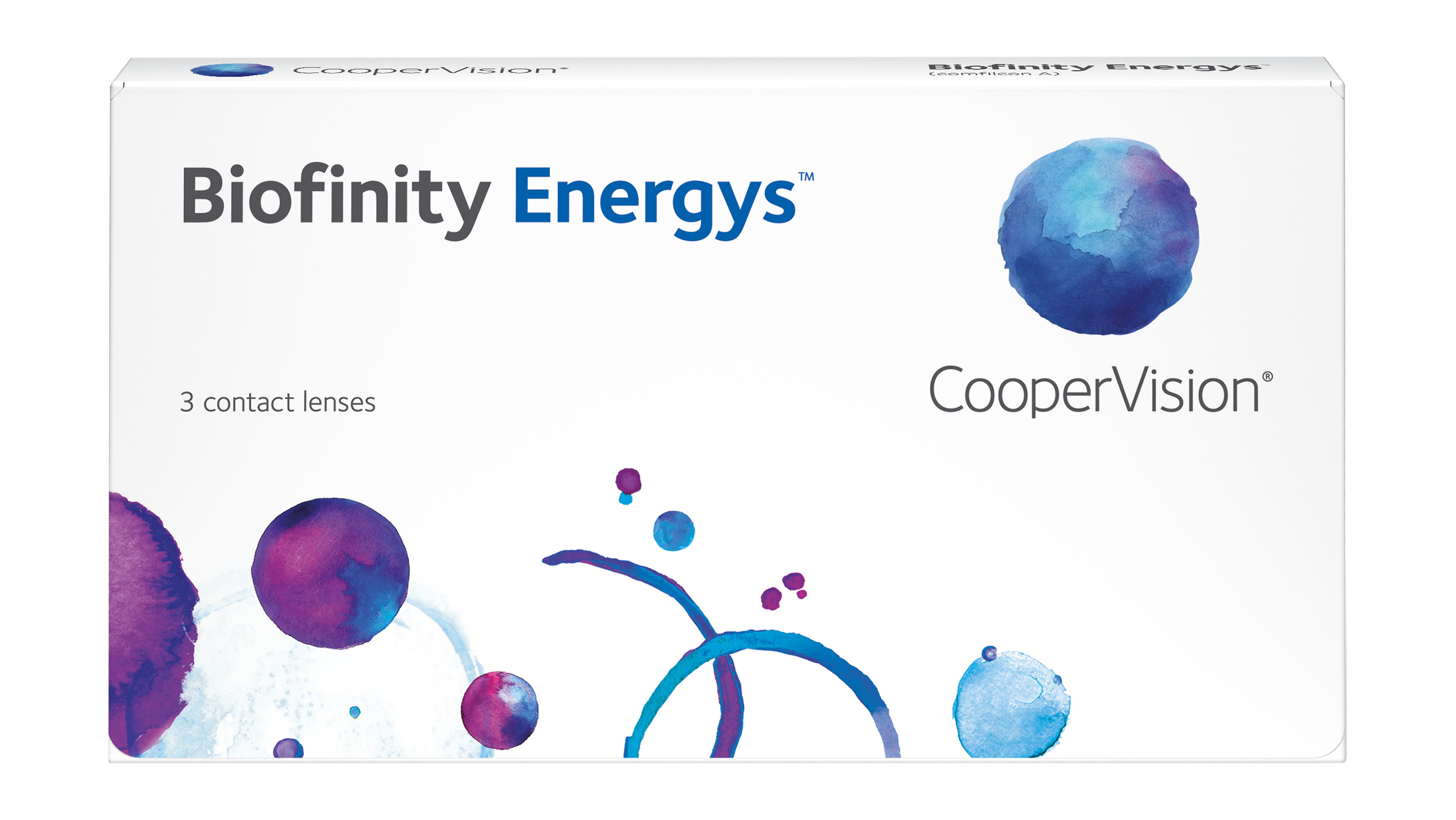 Front Biofinity® Biofinity Energys™ Monatslinsen Monatslinsen 3 Linsen pro Packung, pro Auge