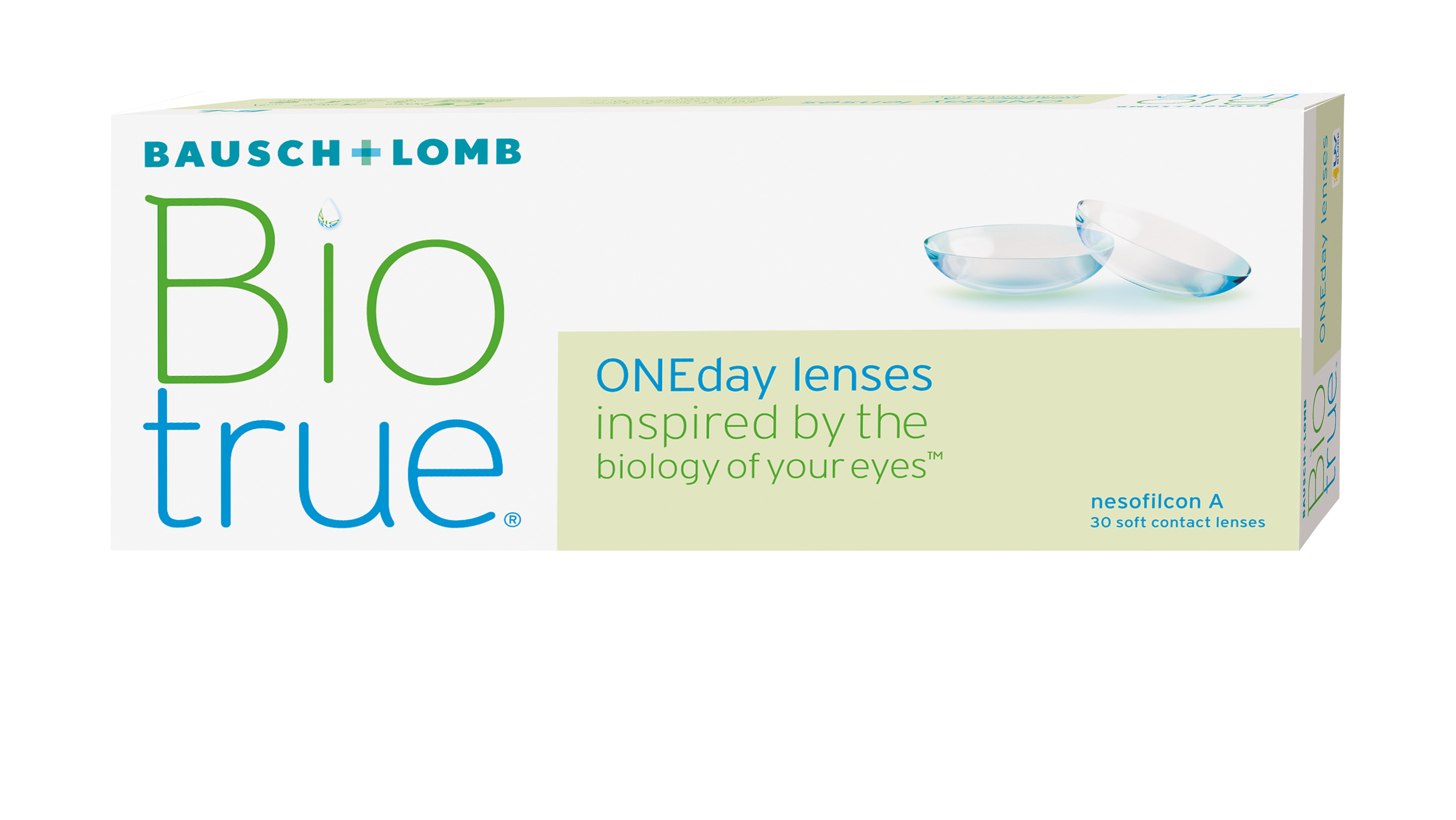 Front Biotrue Biotrue® ONEday Tageslinsen Sphärisch Tageslinsen 30 Linsen pro Packung, pro Auge
