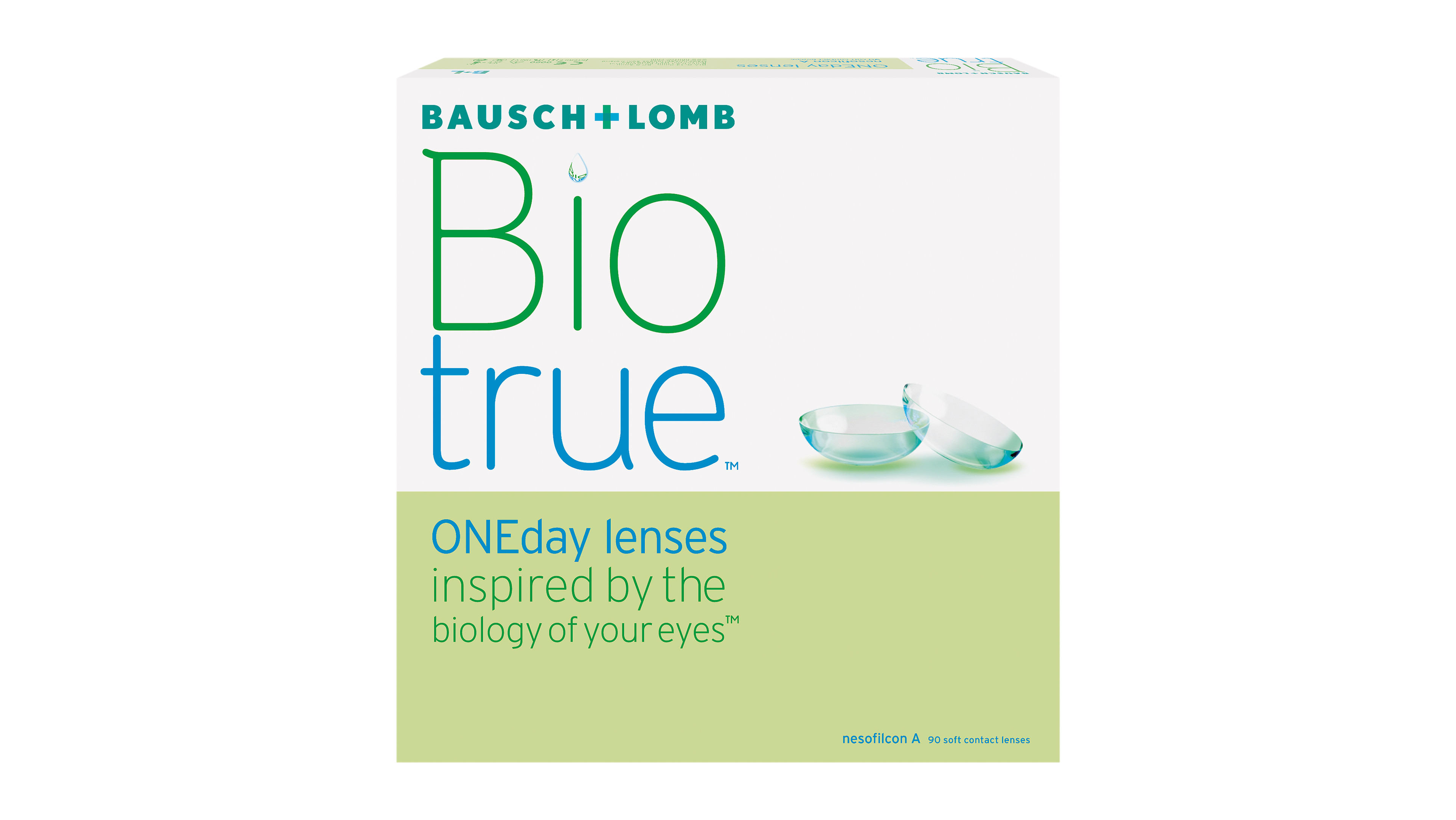 Front Biotrue Biotrue® ONEday Tageslinsen Sphärisch Tageslinsen 90 Linsen pro Packung, pro Auge
