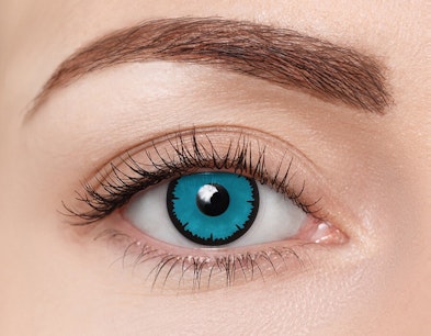clearcolor™ Halloween Kontaktlinsen Angelic Blue Monatslinsen 2 Linsen pro Packung, pro Auge