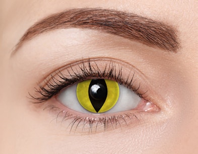 clearcolor™ Halloween Kontaktlinsen Yellow Cat Monatslinsen 2 Linsen pro Packung, pro Auge