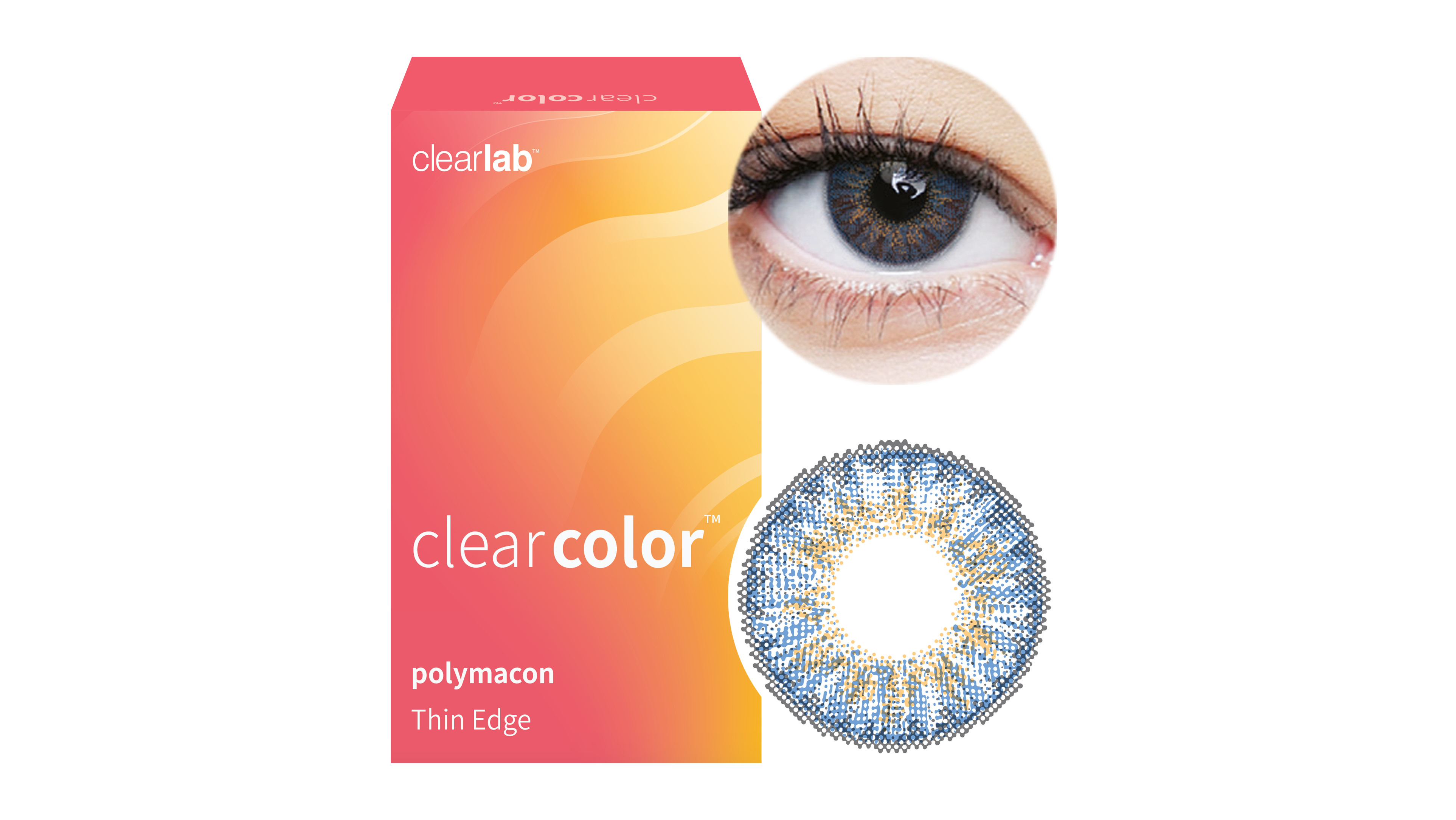 Front clearcolor™ Clearcolor™ Blends - Dusk Blue Monatslinsen 2 Linsen pro Packung, pro Auge