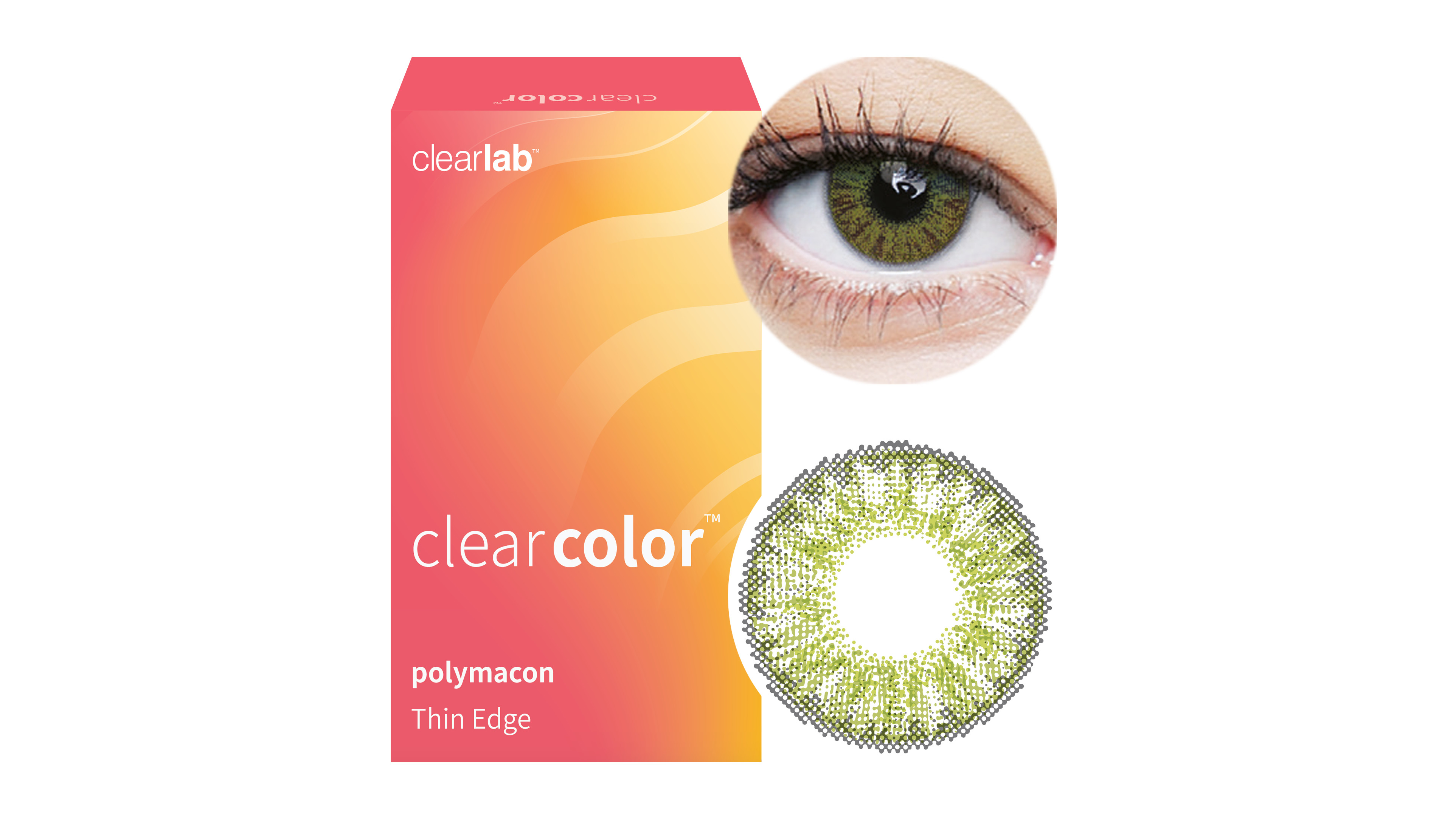 Front clearcolor™ Clearcolor™ Blends - Olive Monatslinsen 2 Linsen pro Packung, pro Auge