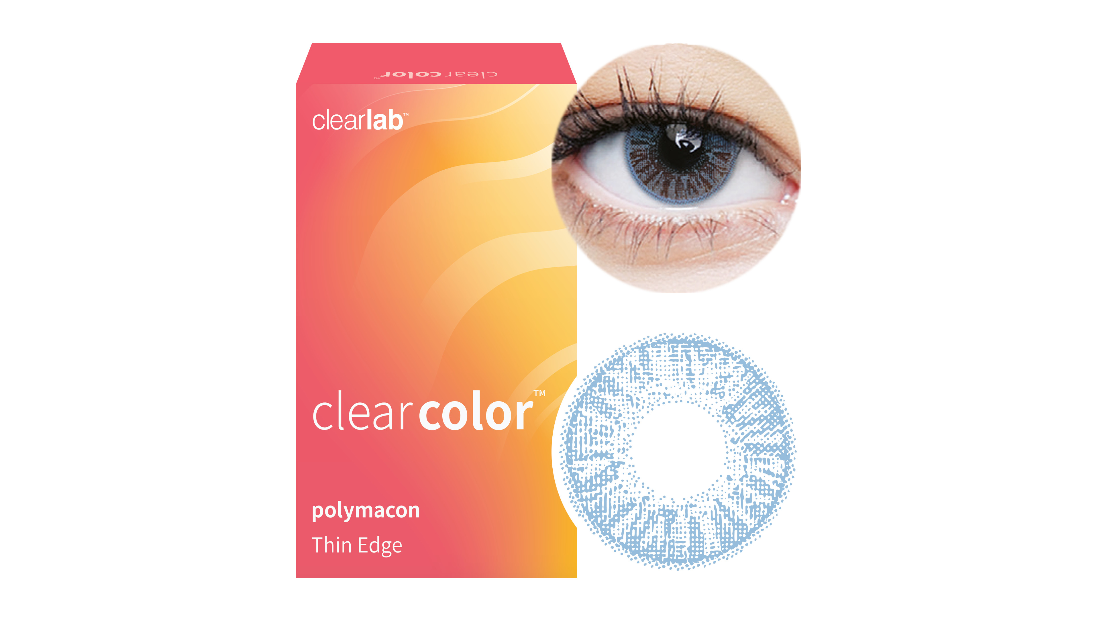 Front clearcolor™ Clearcolor™ Colors - Light Blue Monatslinsen 2 Linsen pro Packung, pro Auge