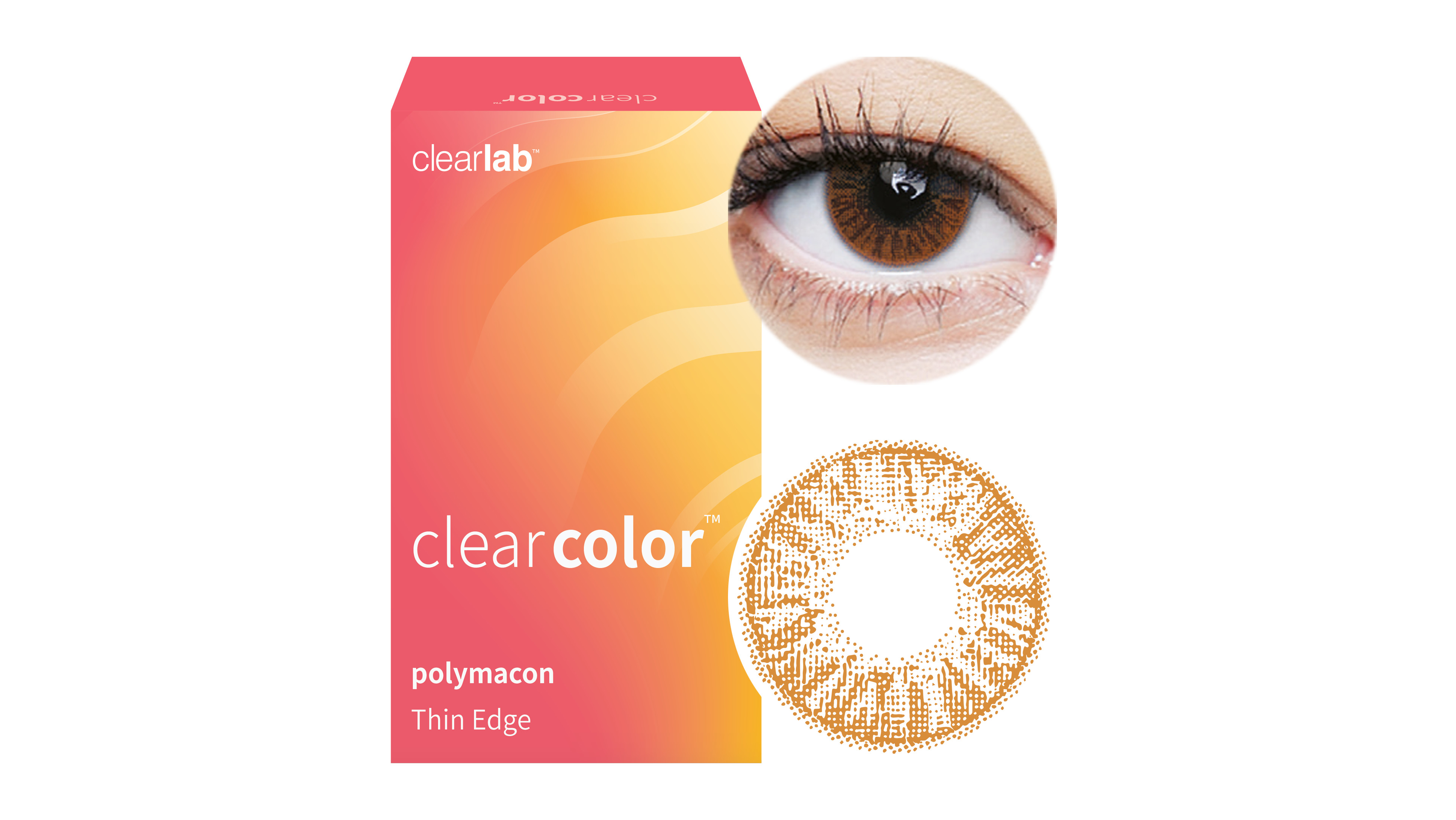 Front clearcolor™ Clearcolor™ Colors - Brown Monatslinsen 2 Linsen pro Packung, pro Auge