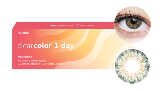 clearcolor™ Clearcolor™ 1-Day - Green Tageslinsen Tageslinsen 10 Linsen pro Packung, pro Auge