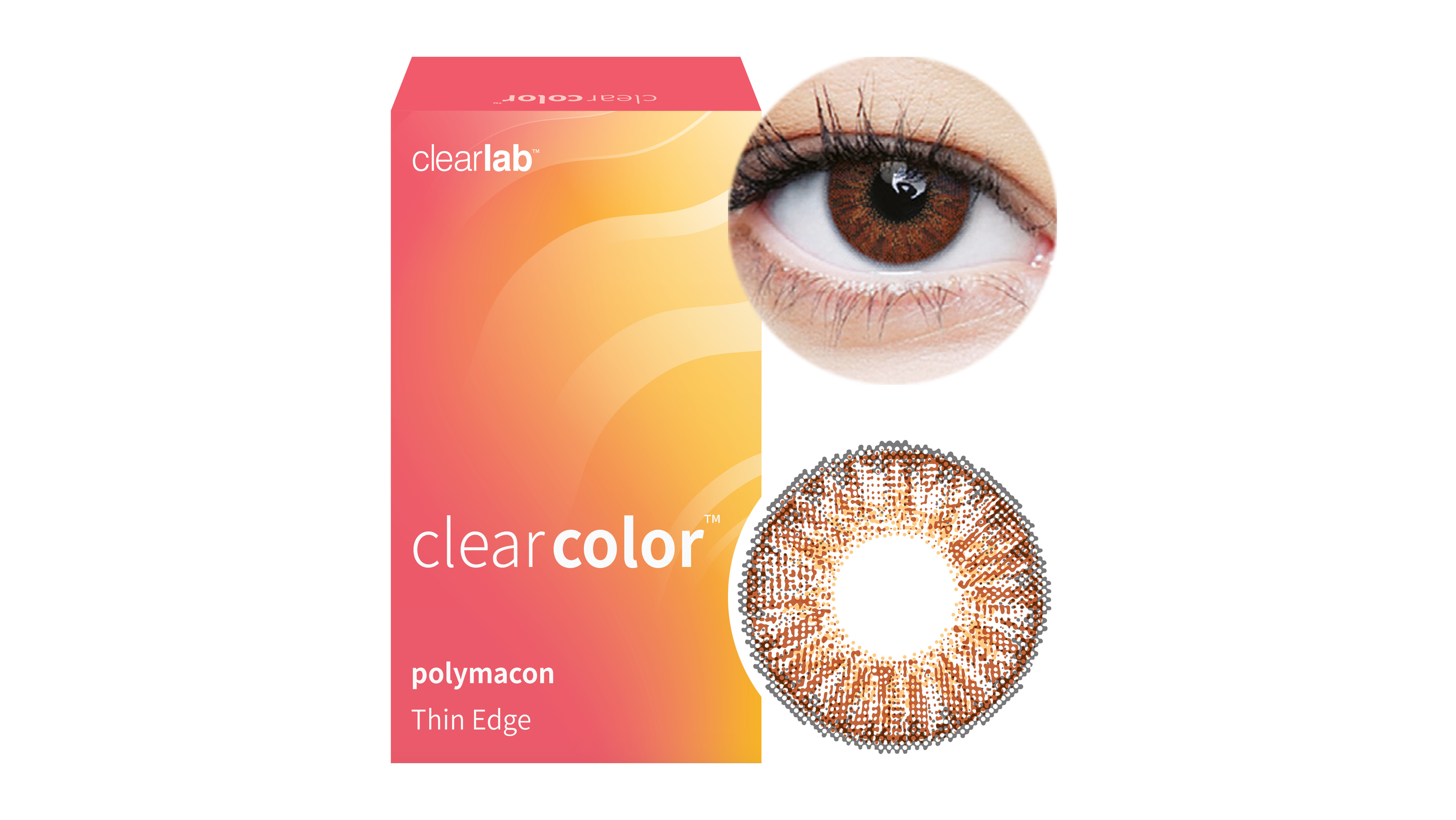 Front clearcolor™ Clearcolor™ Blends - Brown Monatslinsen 2 Linsen pro Packung, pro Auge