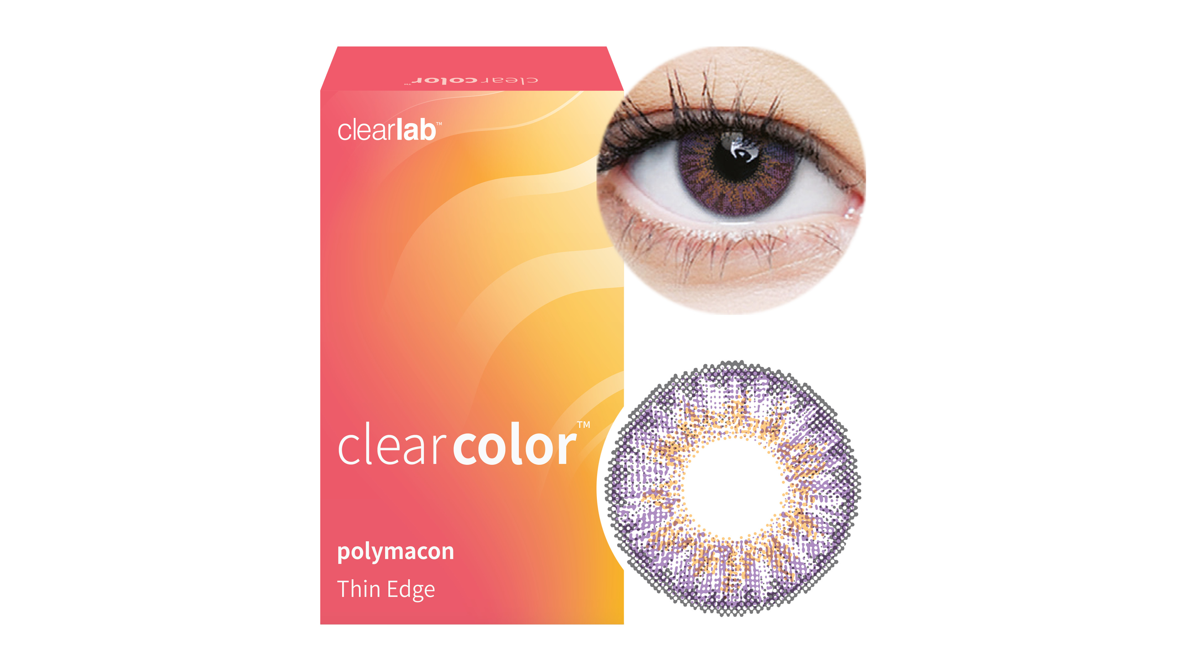 Front clearcolor™ Clearcolor™ Blends - Violet Farblinsen Farblinsen 2 Linsen pro Packung, pro Auge
