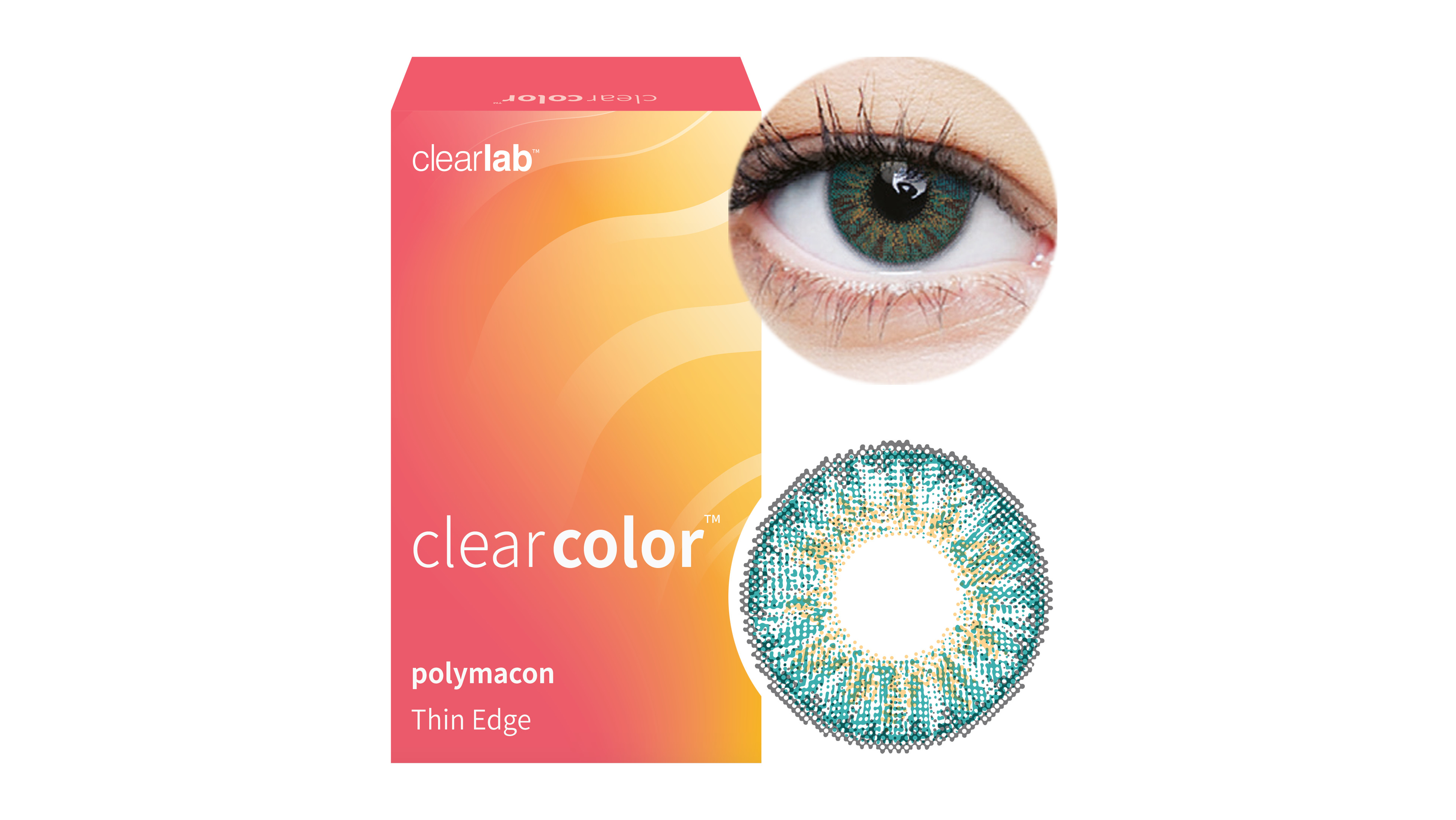 Front clearcolor™ Clearcolor™ Blends - Turquoise Farblinsen 2 Linsen pro Packung, pro Auge