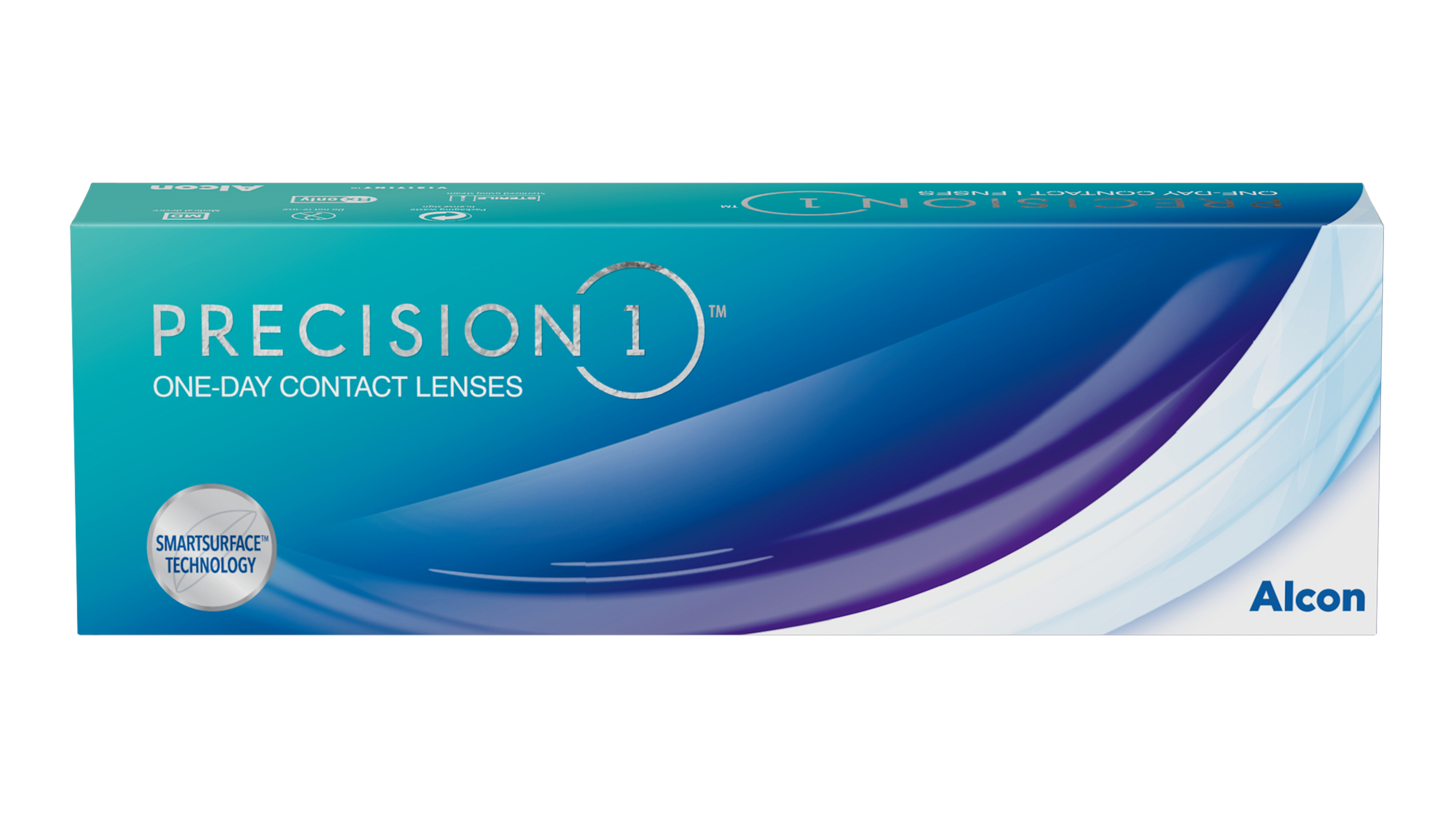 Front PRECISION 1® PRECISION 1® Tageslinsen Sphärisch Tageslinsen 30 Linsen pro Packung, pro Auge