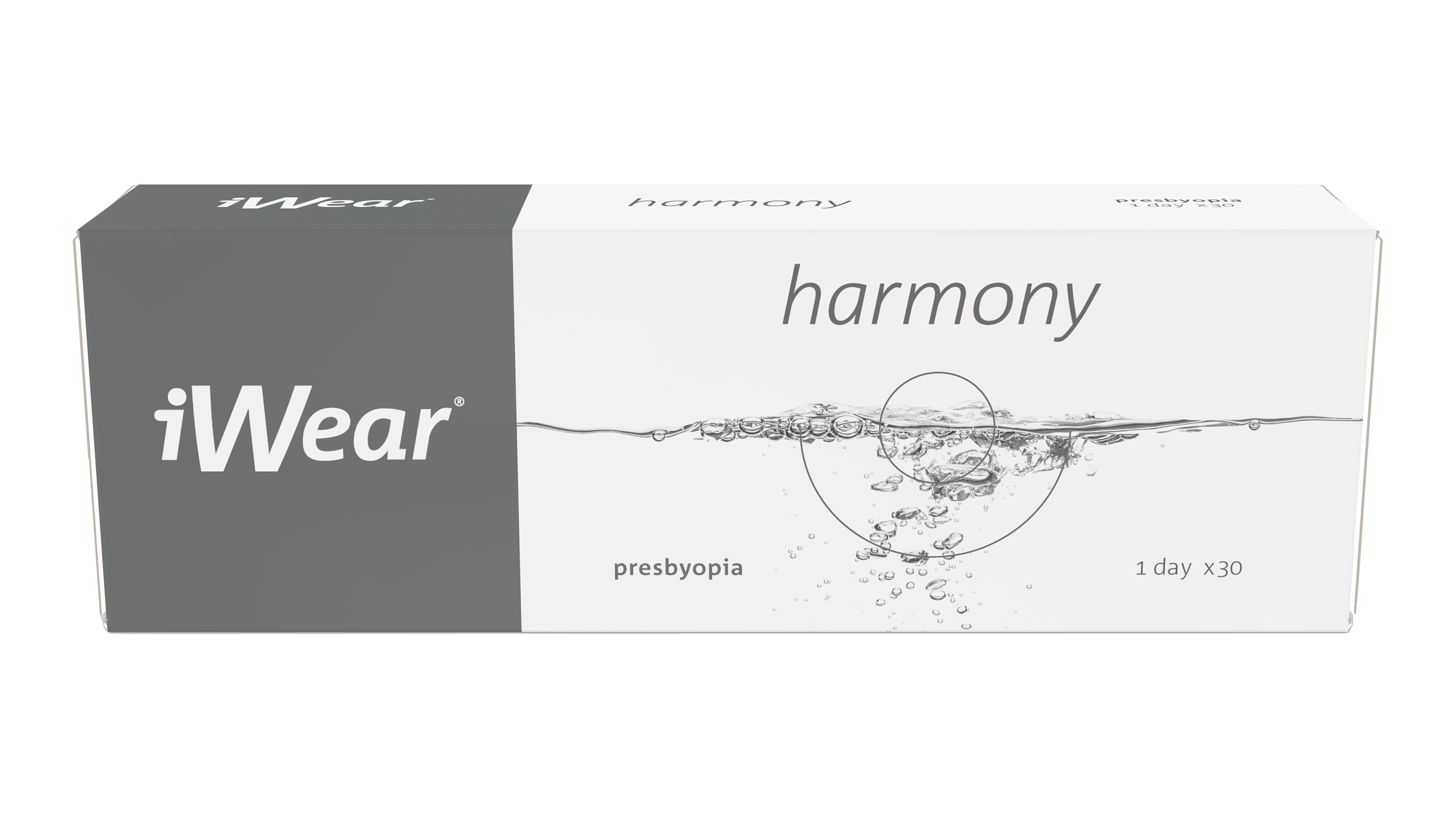 Front iWear® iWear harmony presbyopia Tageslinsen Tageslinsen 30 Linsen pro Packung, pro Auge