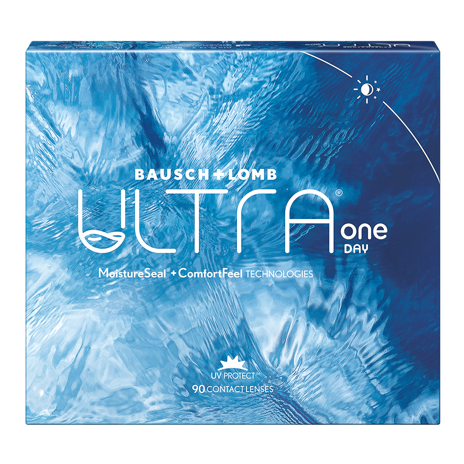 Front ULTRA® Ultra One Day 90er Tageslinsen Tageslinsen 90 Linsen pro Packung, pro Auge