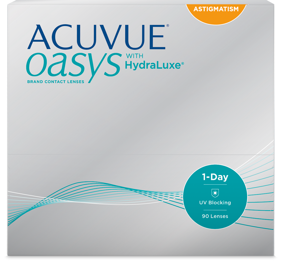 Front ACUVUE® ACUVUE OASYS® 1-DAY for ASTIGMATISM Tageslinsen 90 Linsen pro Packung, pro Auge