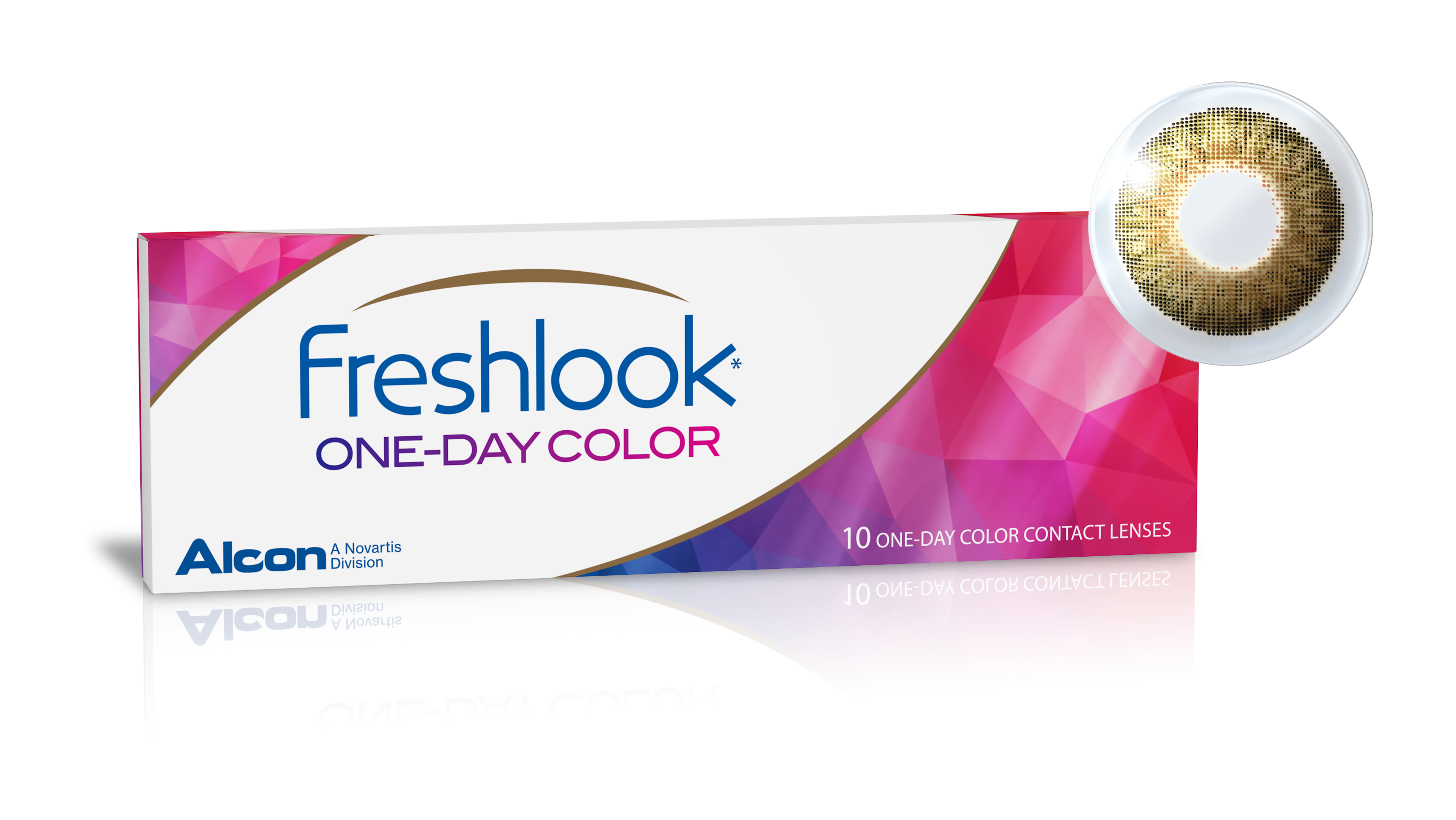 Front FreshLook® Freshlook 1 Day Haselnuss 10er Tageslinsen 10 Linsen pro Packung, pro Auge