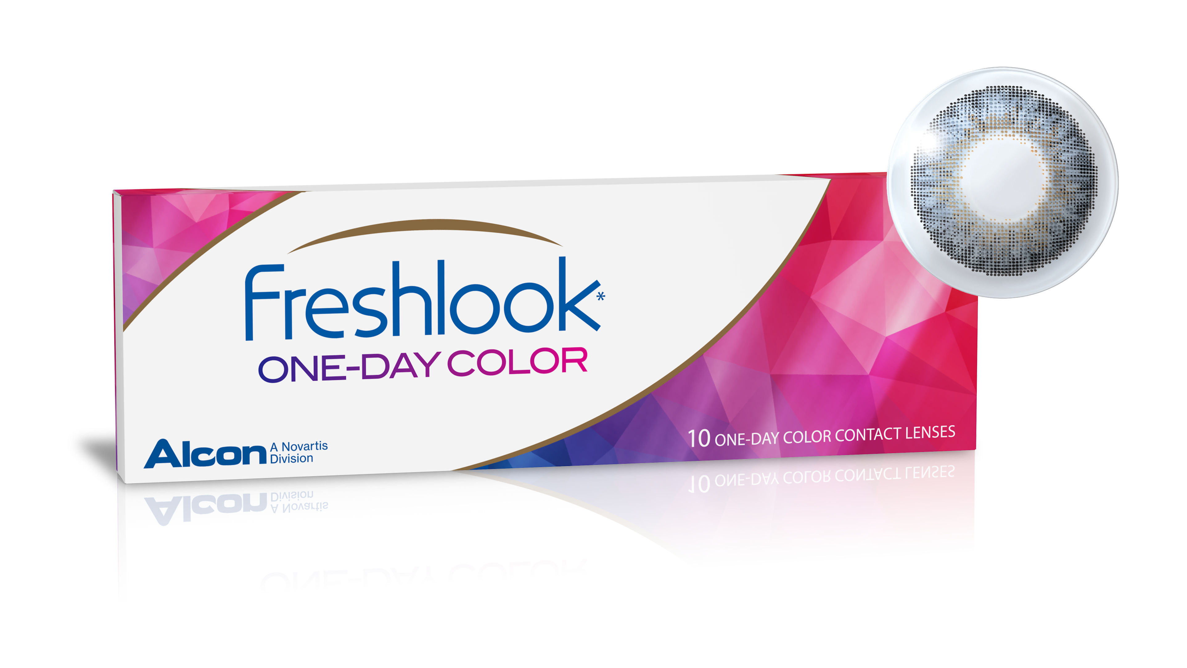 Front FreshLook® Freshlook 1 Day Grau 10er Tageslinsen Tageslinsen 10 Linsen pro Packung, pro Auge
