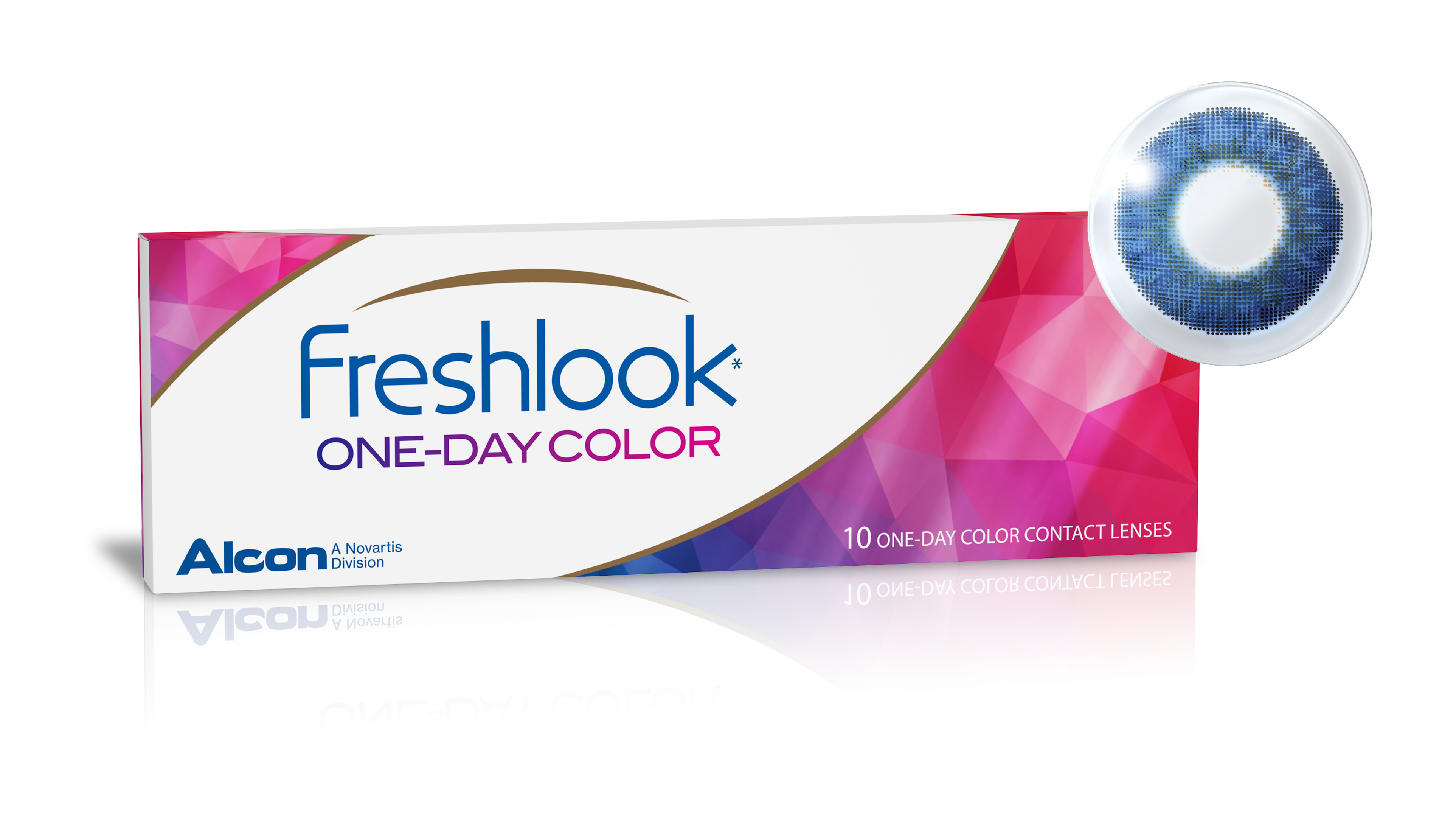 Front FreshLook® Freshlook 1 Day Blau 10er Tageslinsen Tageslinsen 10 Linsen pro Packung, pro Auge