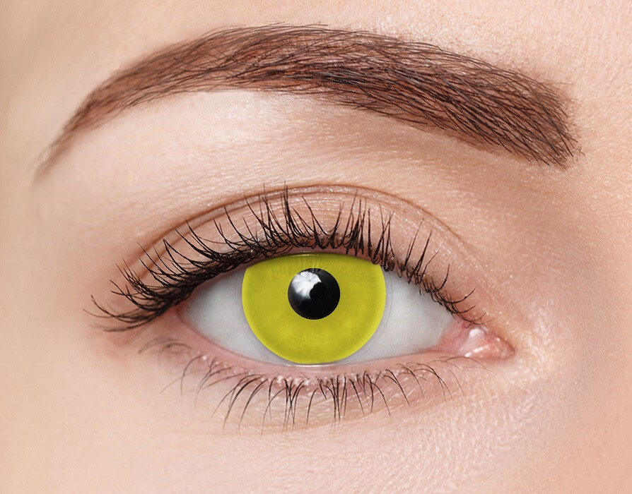 Front clearcolor™ Halloween Kontaktlinsen Zombie Yellow Monatslinsen 2 Linsen pro Packung, pro Auge