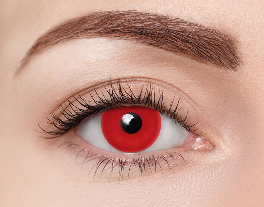 Front clearcolor™ Halloween Kontaktlinsen Zombie Red Monatslinsen 2 Linsen pro Packung, pro Auge