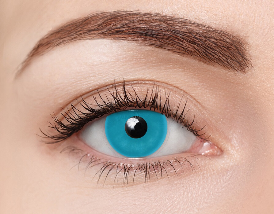 Front clearcolor™ Halloween Kontaktlinsen Zombie Blue Monatslinsen 2 Linsen pro Packung, pro Auge