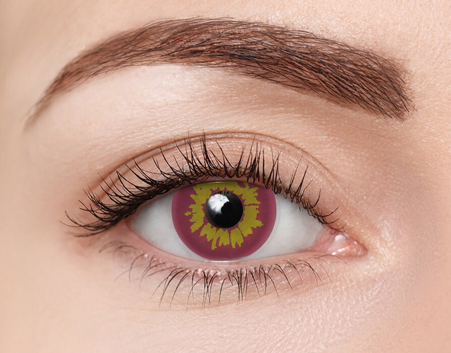 Front clearcolor™ Halloween Kontaktlinsen Red Wolf Monatslinsen 2 Linsen pro Packung, pro Auge