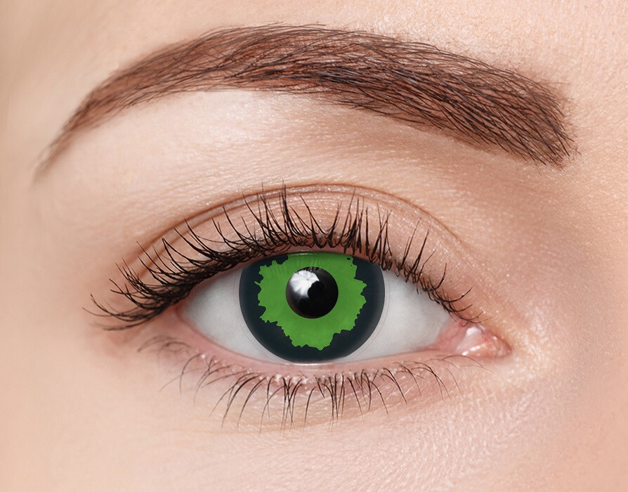 Front clearcolor™ Halloween Kontaktlinsen Green Troll Monatslinsen 2 Linsen pro Packung, pro Auge