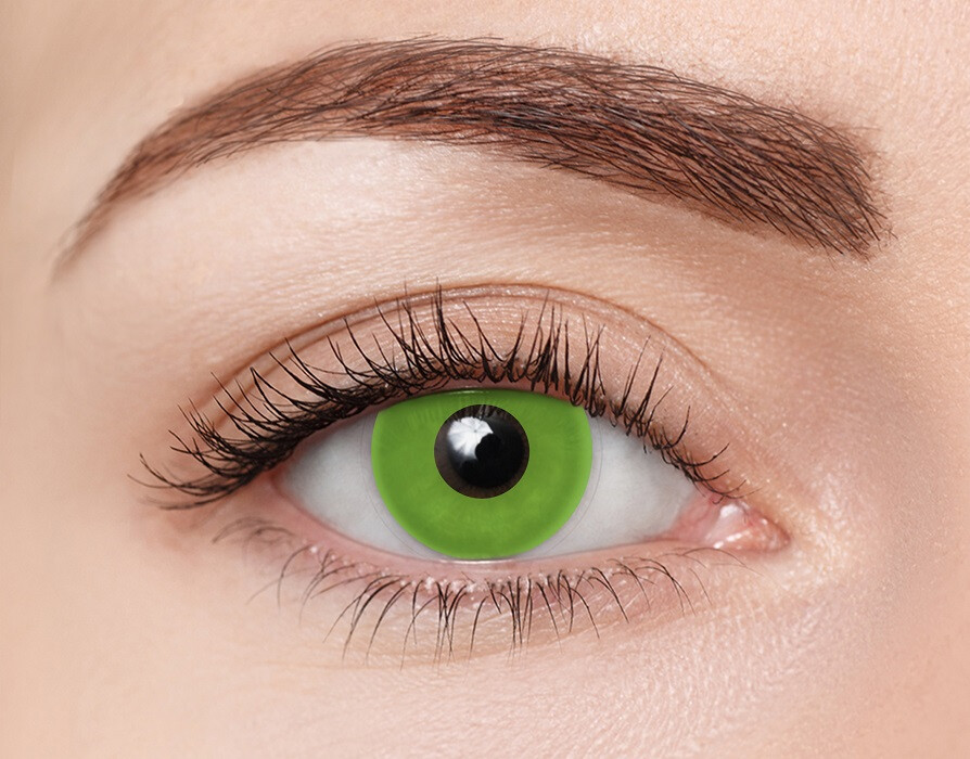 Front clearcolor™ Halloween Kontaktlinsen Green Ghoul Monatslinsen 2 Linsen pro Packung, pro Auge