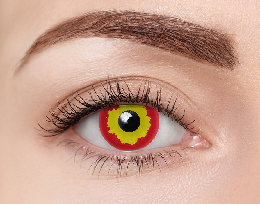 Front clearcolor™ Halloween Kontaktlinsen Fire Monatslinsen 2 Linsen pro Packung, pro Auge