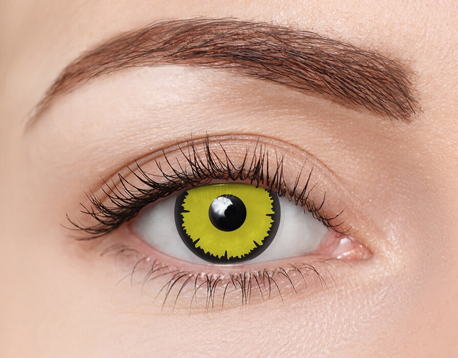 Front clearcolor™ Halloween Kontaktlinsen Angelic Yellow Monatslinsen 2 Linsen pro Packung, pro Auge