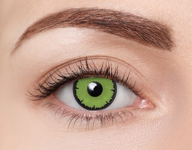 clearcolor™ Halloween Kontaktlinsen Angelic Green Monatslinsen 2 Linsen pro Packung, pro Auge