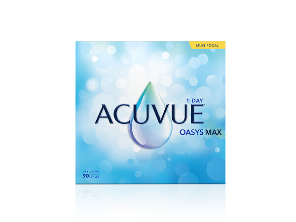 Front ACUVUE® ACUVUE® OASYS MAX 1-Day MULTIFOCAL 90er Tageslinsen 90 Linsen pro Packung, pro Auge