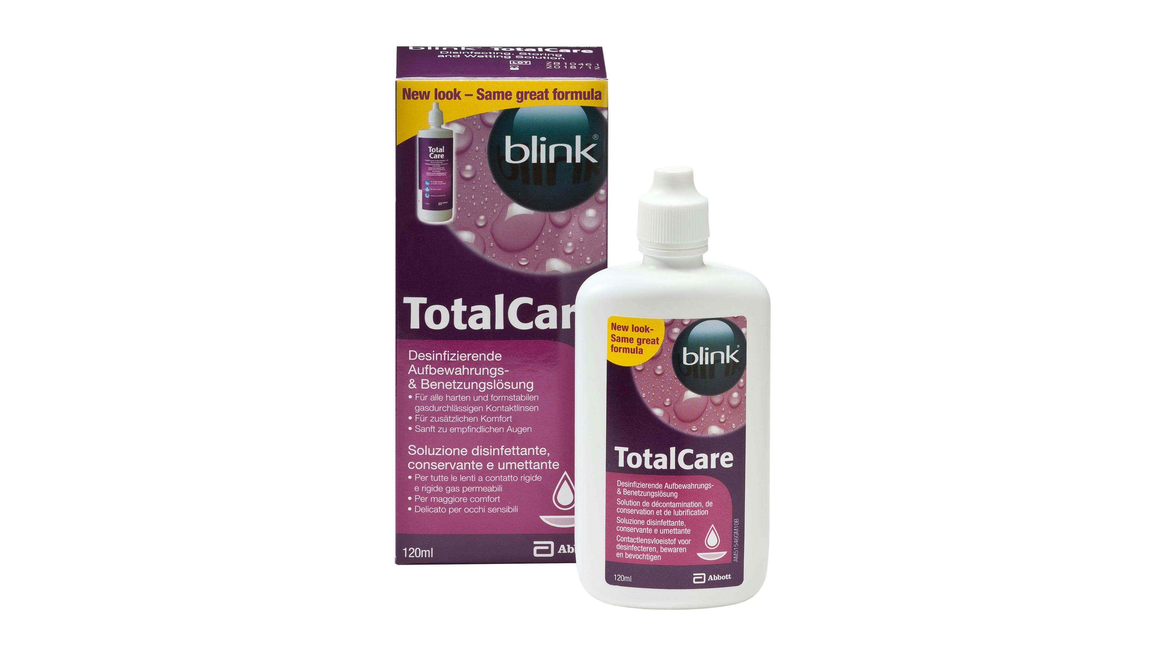 Front, Blink Total Care Aufbewahrungslösung Standardgröße 120ml