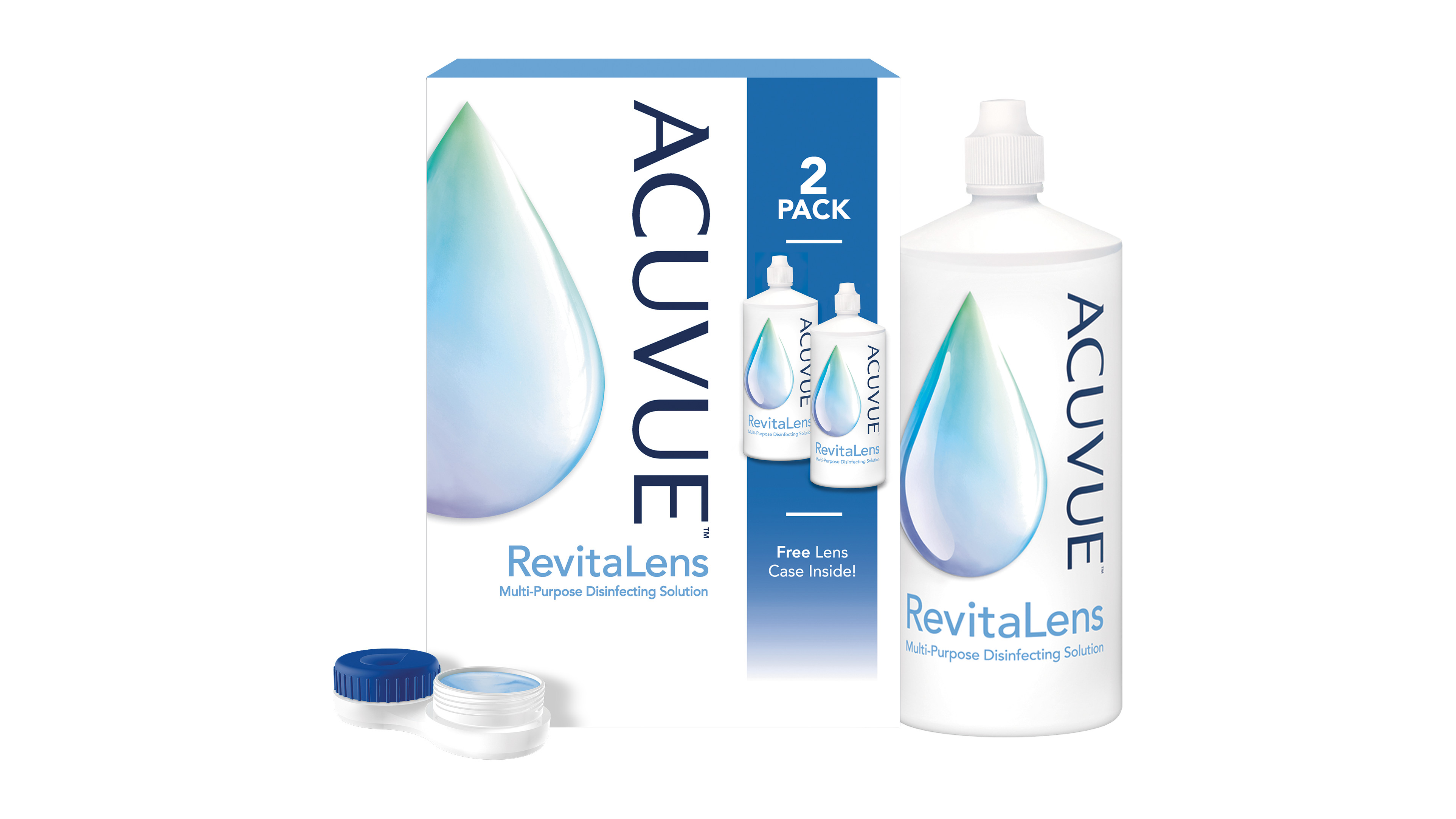 Front All in one Light ACUVUE RevitaLens MPDS SC 2x300mL All-in-One Pflege Doppelpack 600ml