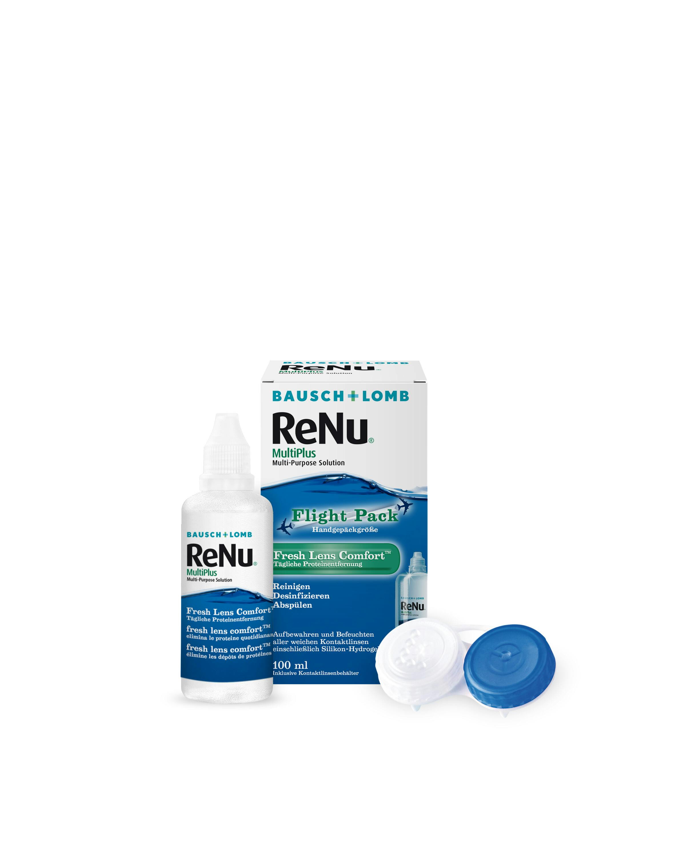 Front, Renu Multiplus 100ml All-in-One Pflege Reisepack 100ml