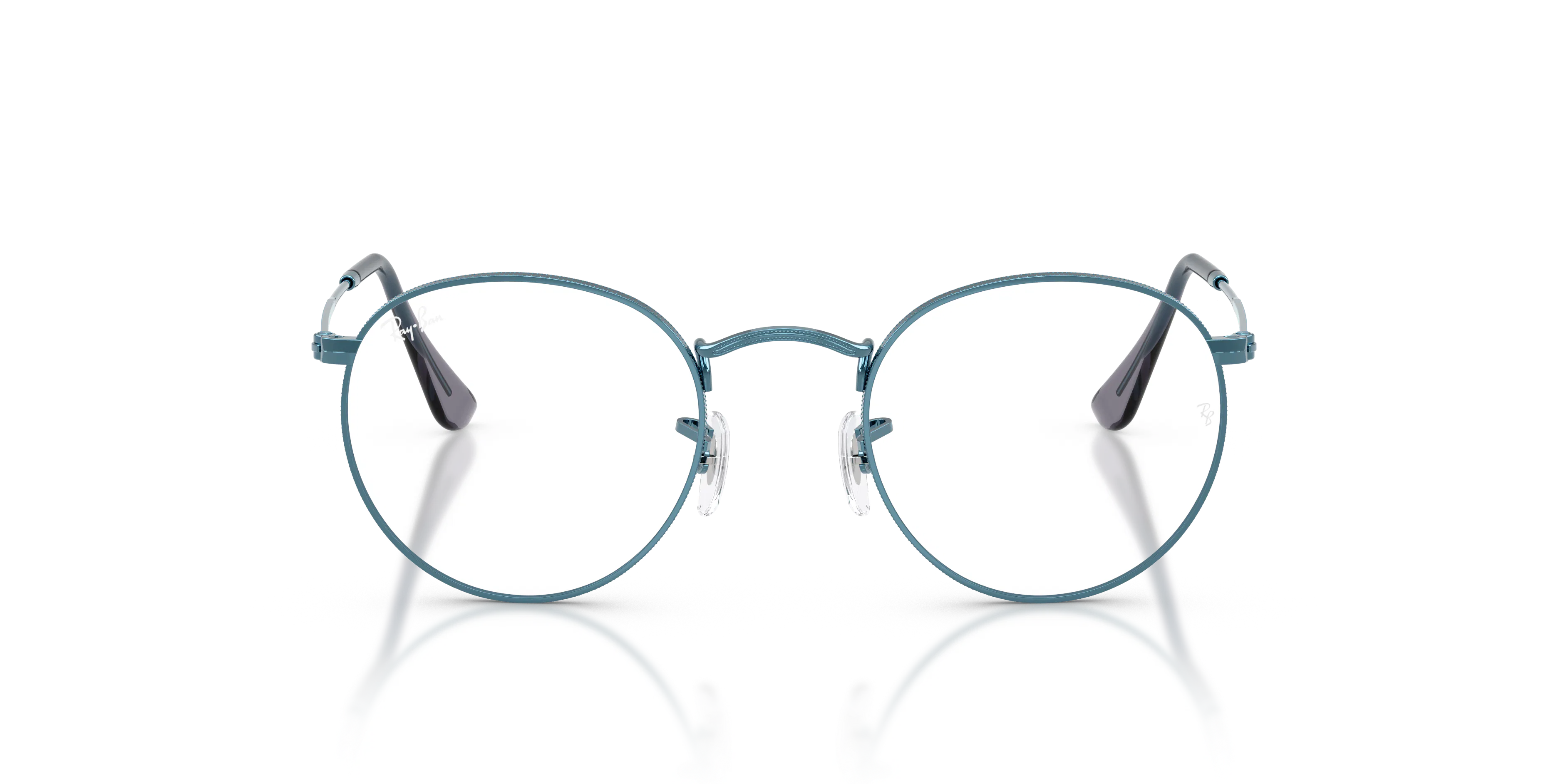 Front, Ray-Ban Blue ROUND METAL 0RX3447V 3224 Brille