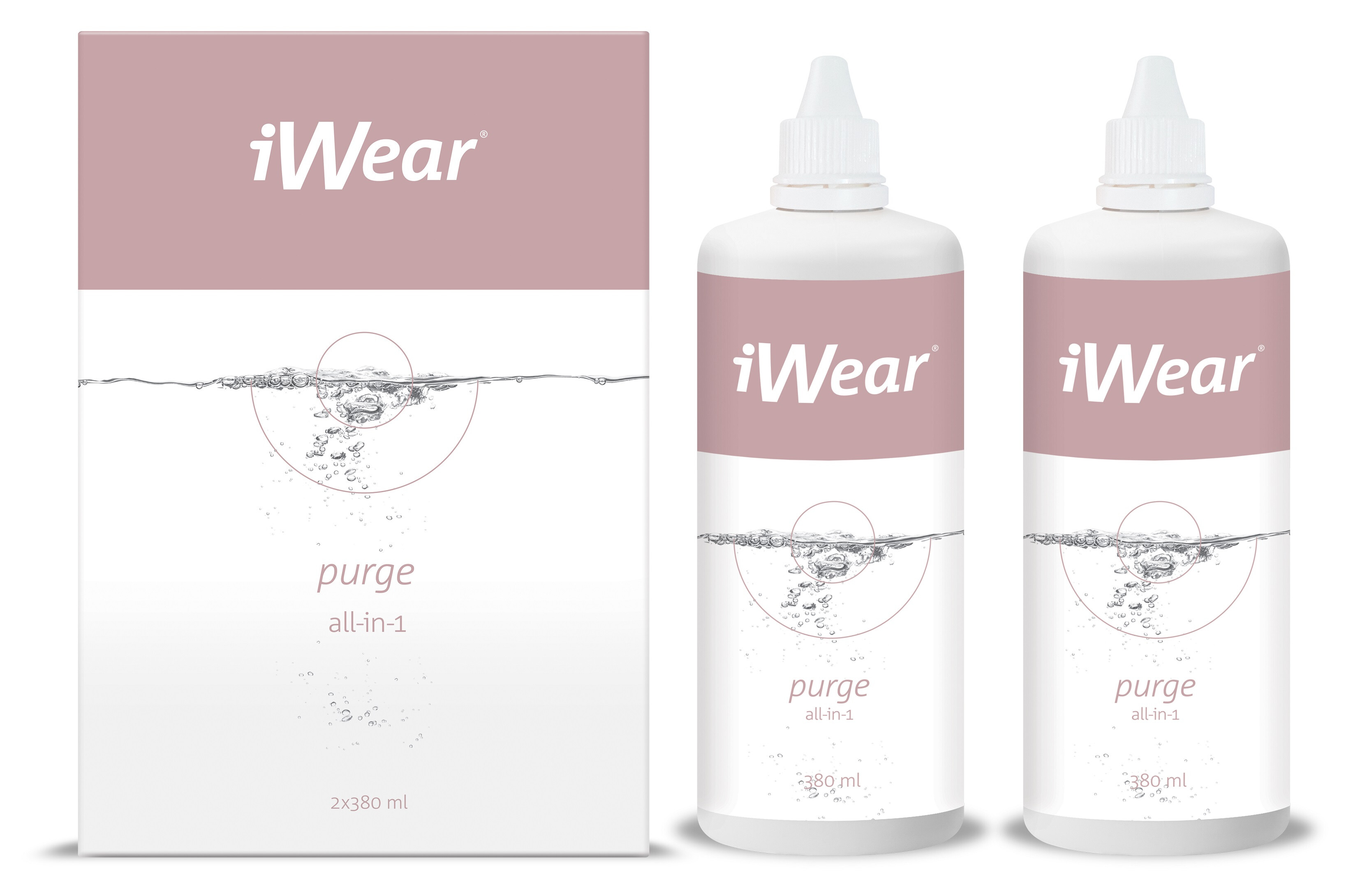 Front iWear® iWear purge 2x380ml All-in-One Pflege All-in-One Pflege Doppelpack 760ml